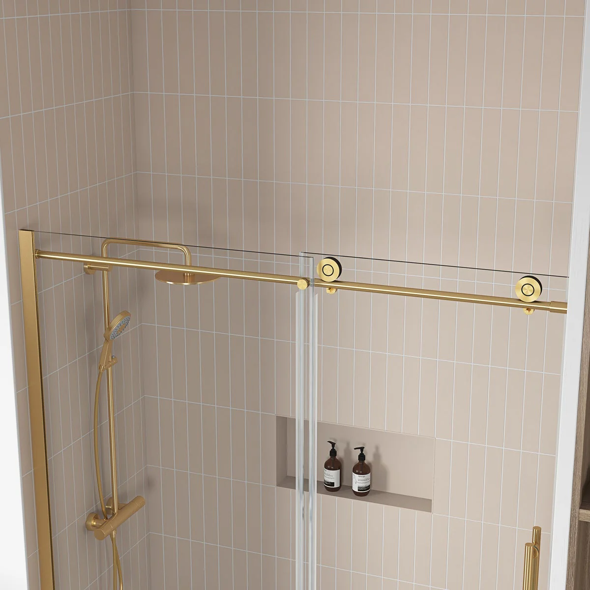 NEW - OVE Decors Renfrew Frameless Soft-close Sliding Shower Door - Image 7