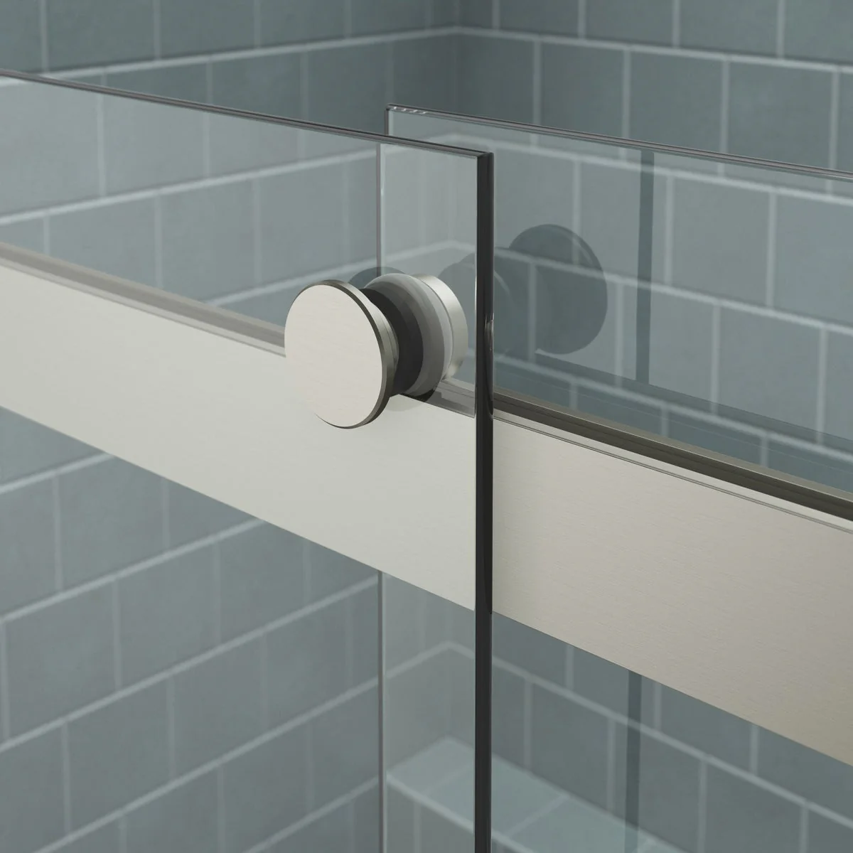 NEW - Kohler Tellin Shower Door 78 in. x 59 in. Brushed Nickel Sliding Shower Door - Image 5