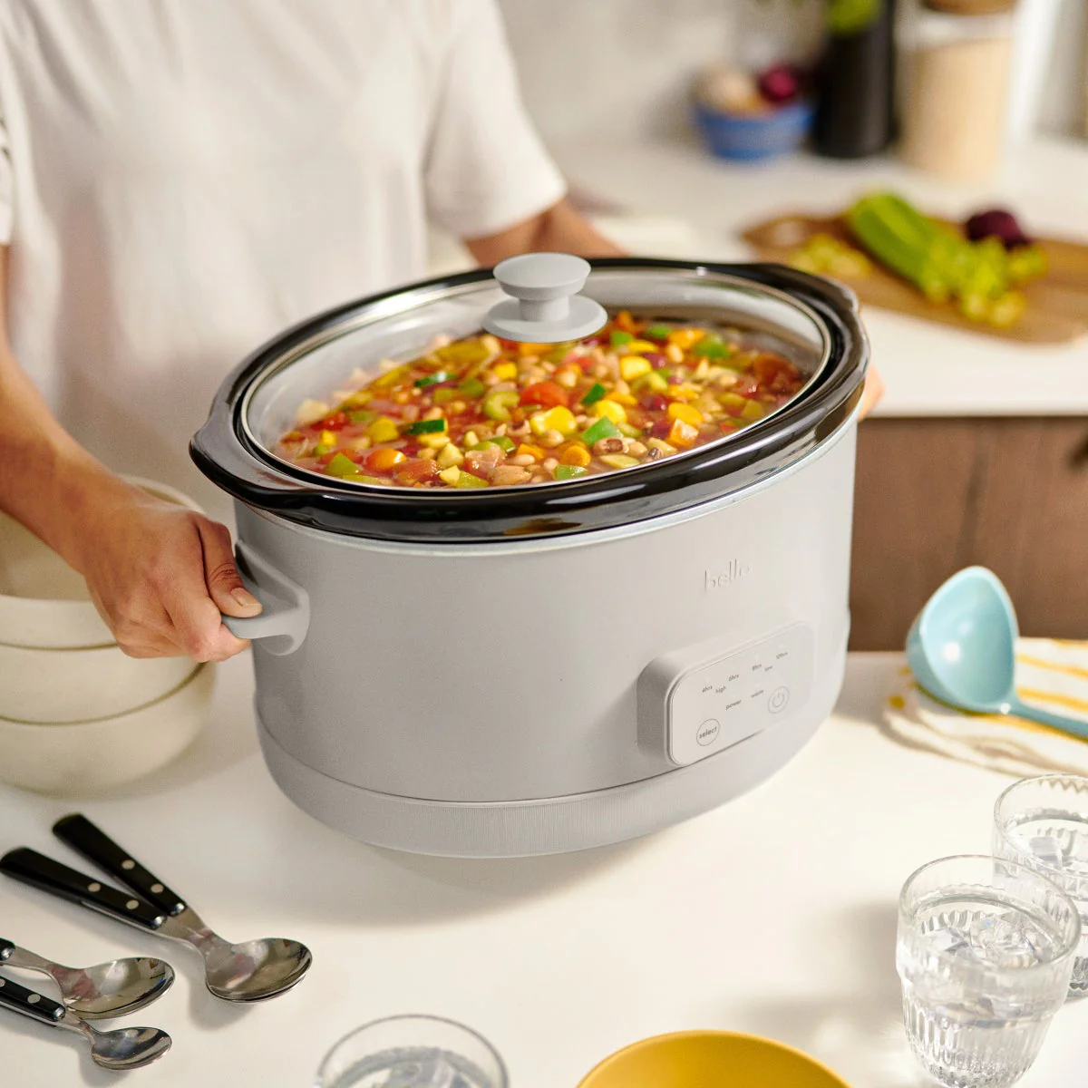 bella 6-quart Programmable Slow Cooker with Additional 2-quart Slow Cooker Set - Image 4