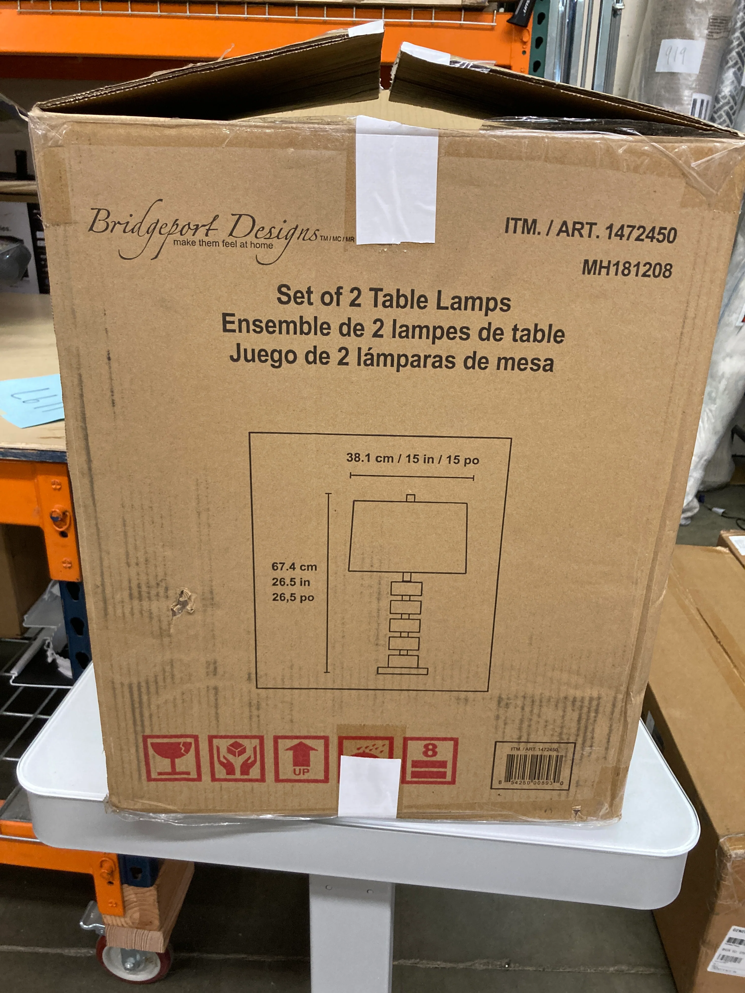Costco - Bremerton Stacked Table Lamp, 2-pack - Retail $179 - Image 7