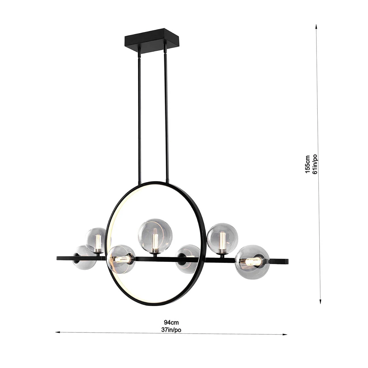 Housemark Luna 8-light LED Island Pendant Light - Image 3