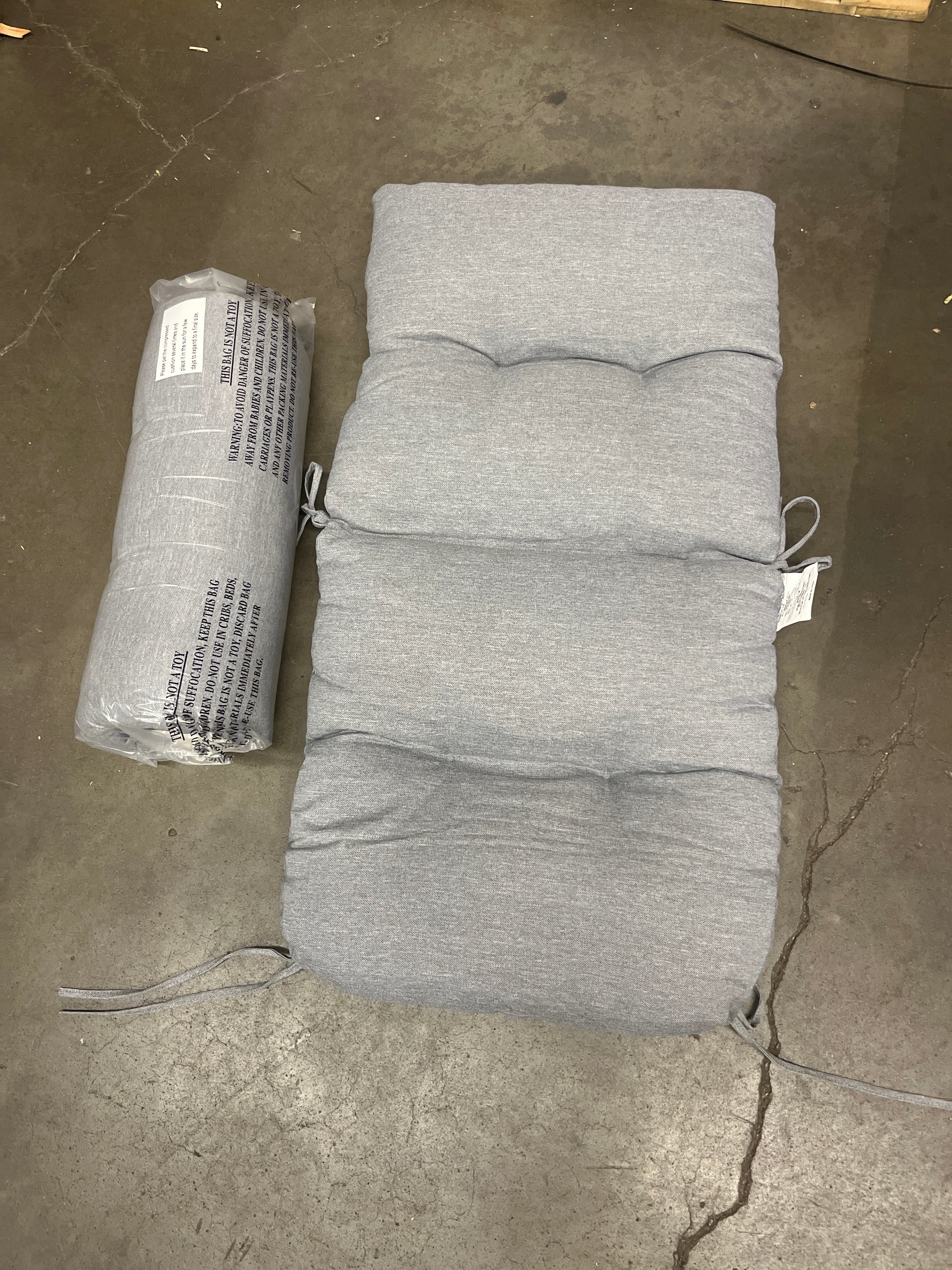 BOSSIMA Outdoor Indoor High Back Chair Tufted Thick Cushions Comfort Replacement Patio Seating Cushions Set of 2 Light Grey - Image 6