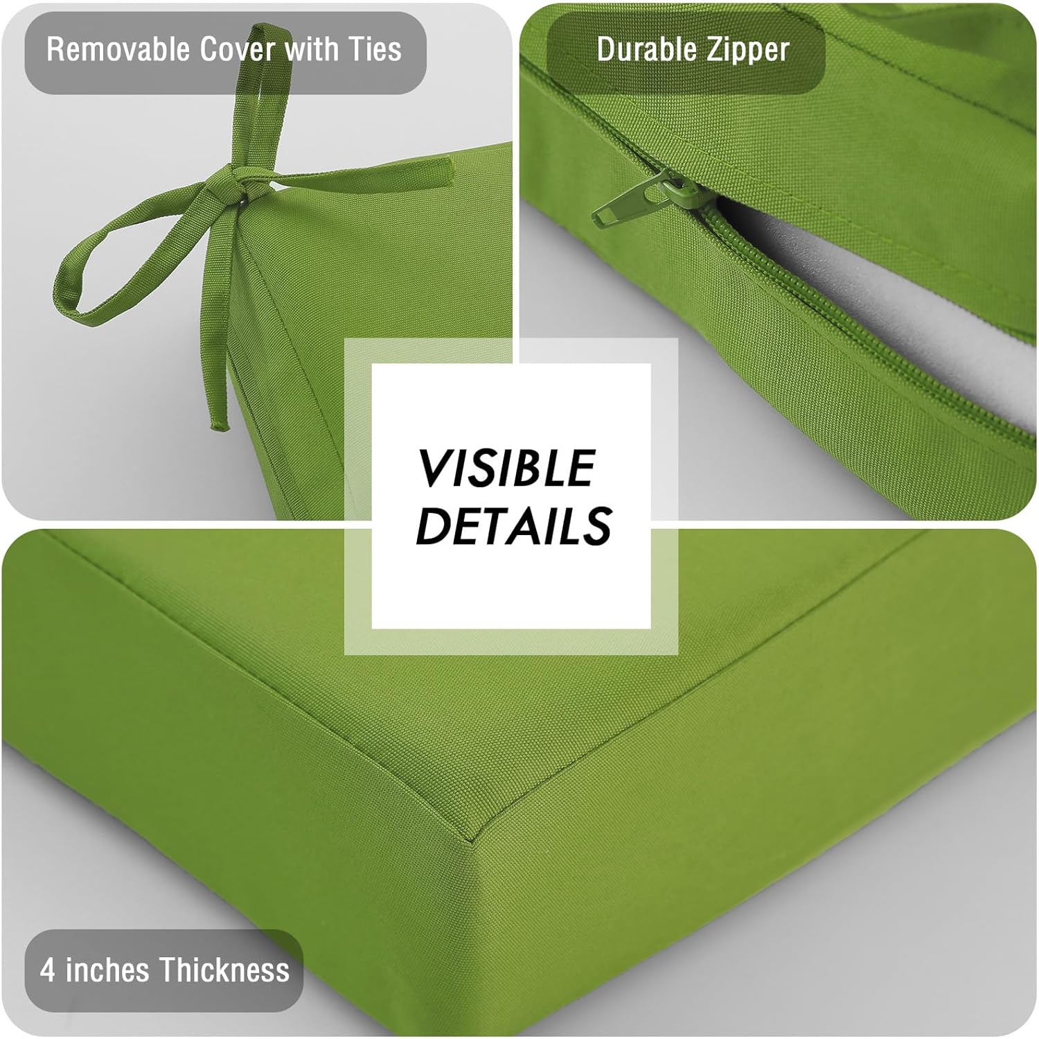 idee-home Outdoor Cushions for Patio Furniture, Waterproof Outdoor Seat Cushion Hampton Bay Deep Seat Replacement Cushions for Garden - Image 6