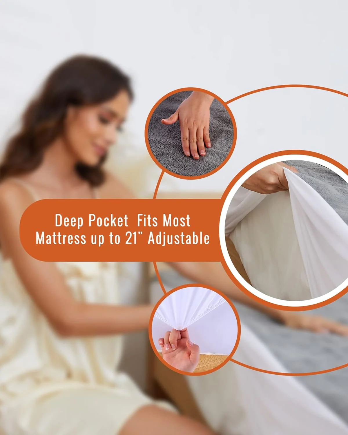 YAKEE Electric Mattress Pad Twin Size 39''x75'', Soft Fleece with 4 Heating Levels, 10-Hour Auto Shut Off, Fast Heating, Deep Pocket Bed Topper Fit Up to 21", Machine Washable, Grey - Image 5