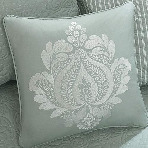 Madison Park Cotton Daybed Cover Set-Double Sided Quilting Classic Cottage Design All Season Bedding with Bedskirt, Matching Shams, Decorative Pillow, 39"x75", Quebec Seafoam 6 Piece - Image 8