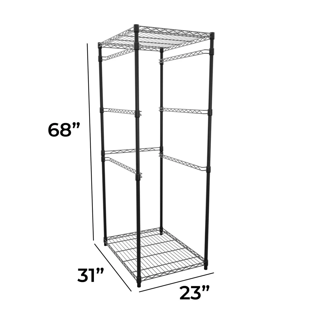 SafeRacks Storage Bin Rack, 5 Tote Capacity, NSF Certified - Image 2