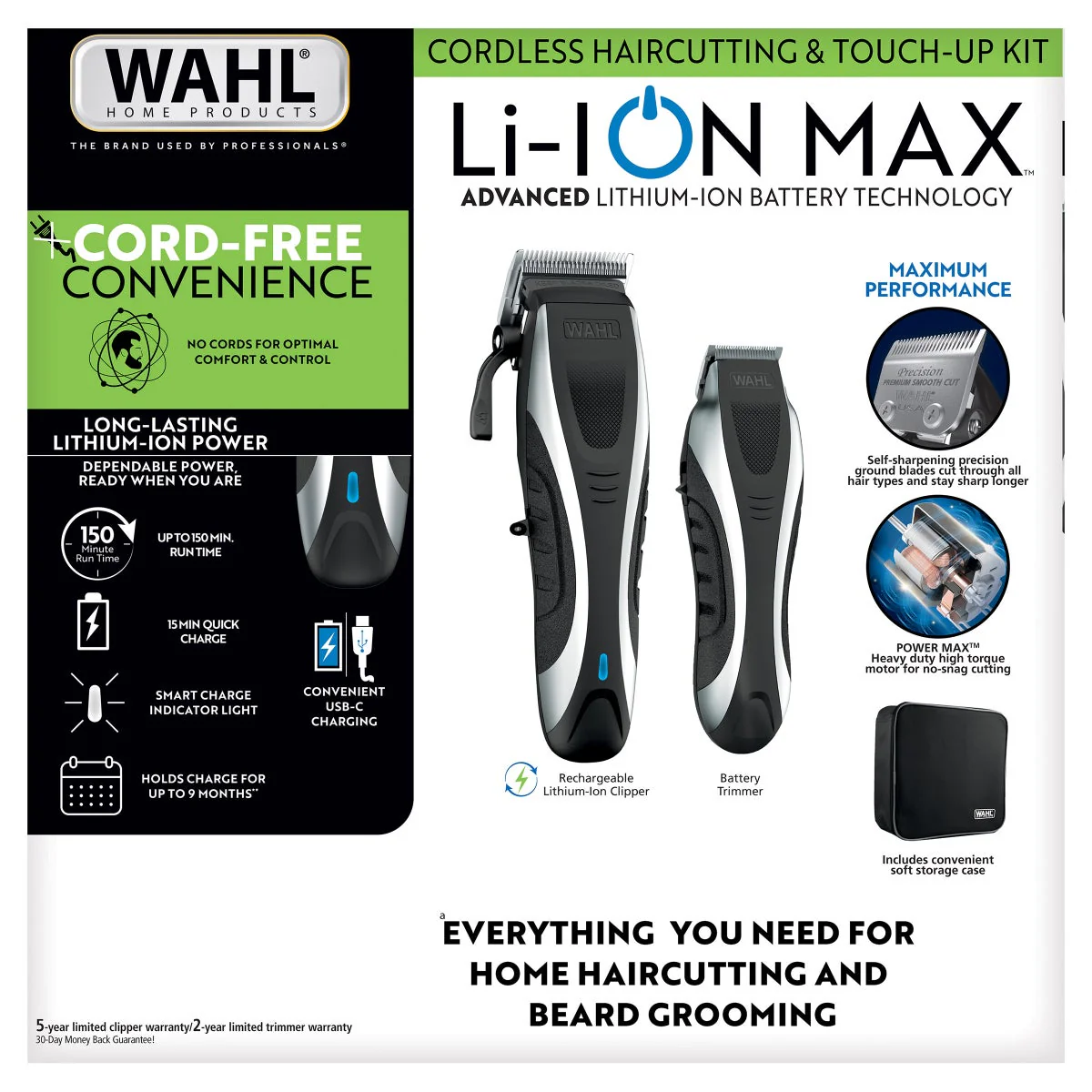 Wahl Li-ION MAX Cordless Haircutting & Beard Grooming Kit - Image 3