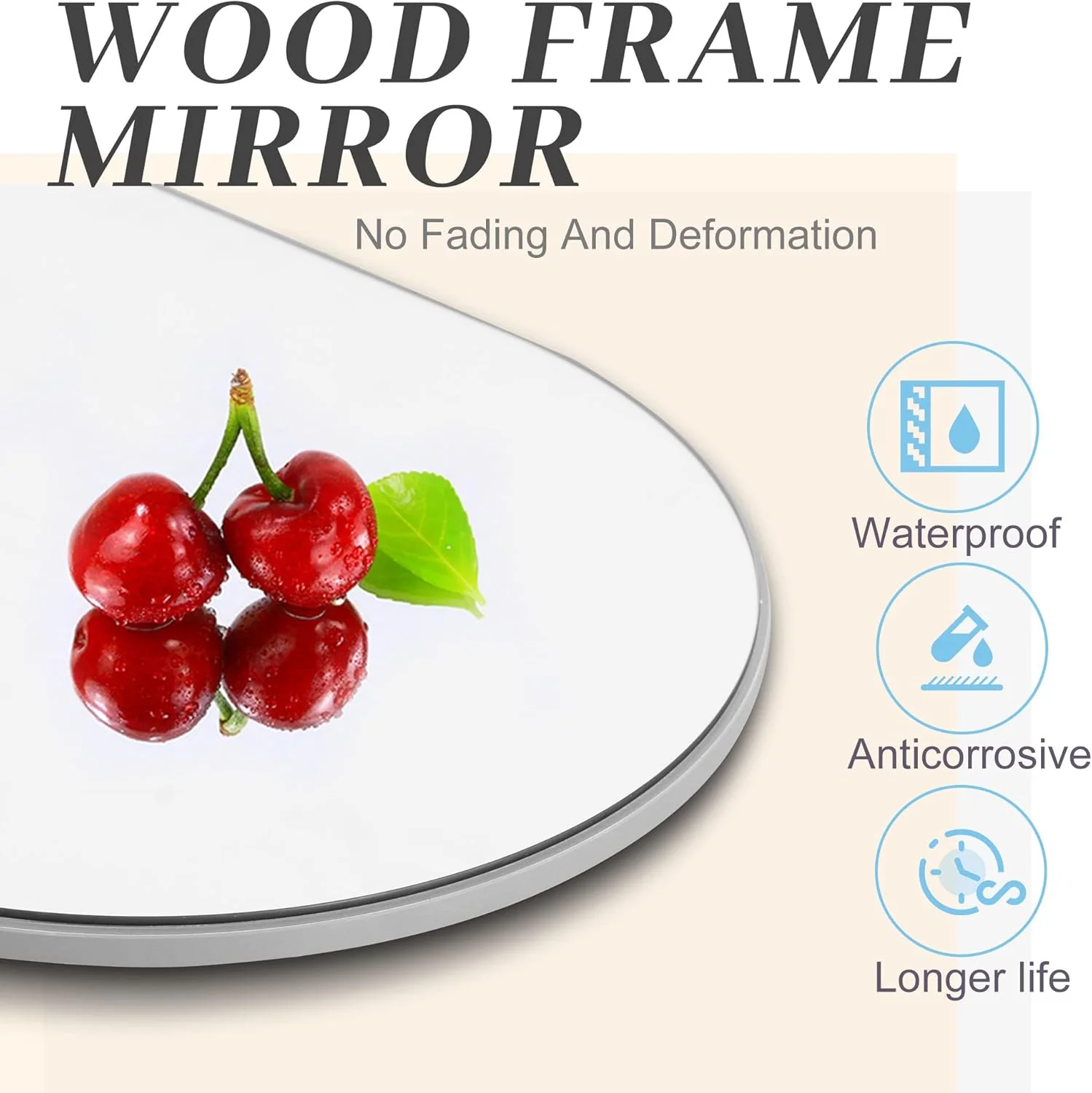 NeuType Arched Full Length Mirror, 65"x22"Full Body Mirror, Wooden Thin Frame, Hanging or Leaning Against Wall, Oversized Large Bedroom Mirror, Floor Mirror, Dressing Mirror, Silver - Image 4