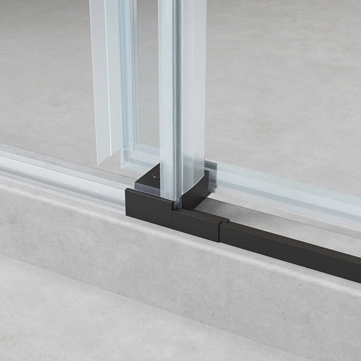 OVE Decors 60" Matte Black Renfrew Frameless Soft-close Sliding Shower Door - Image 5
