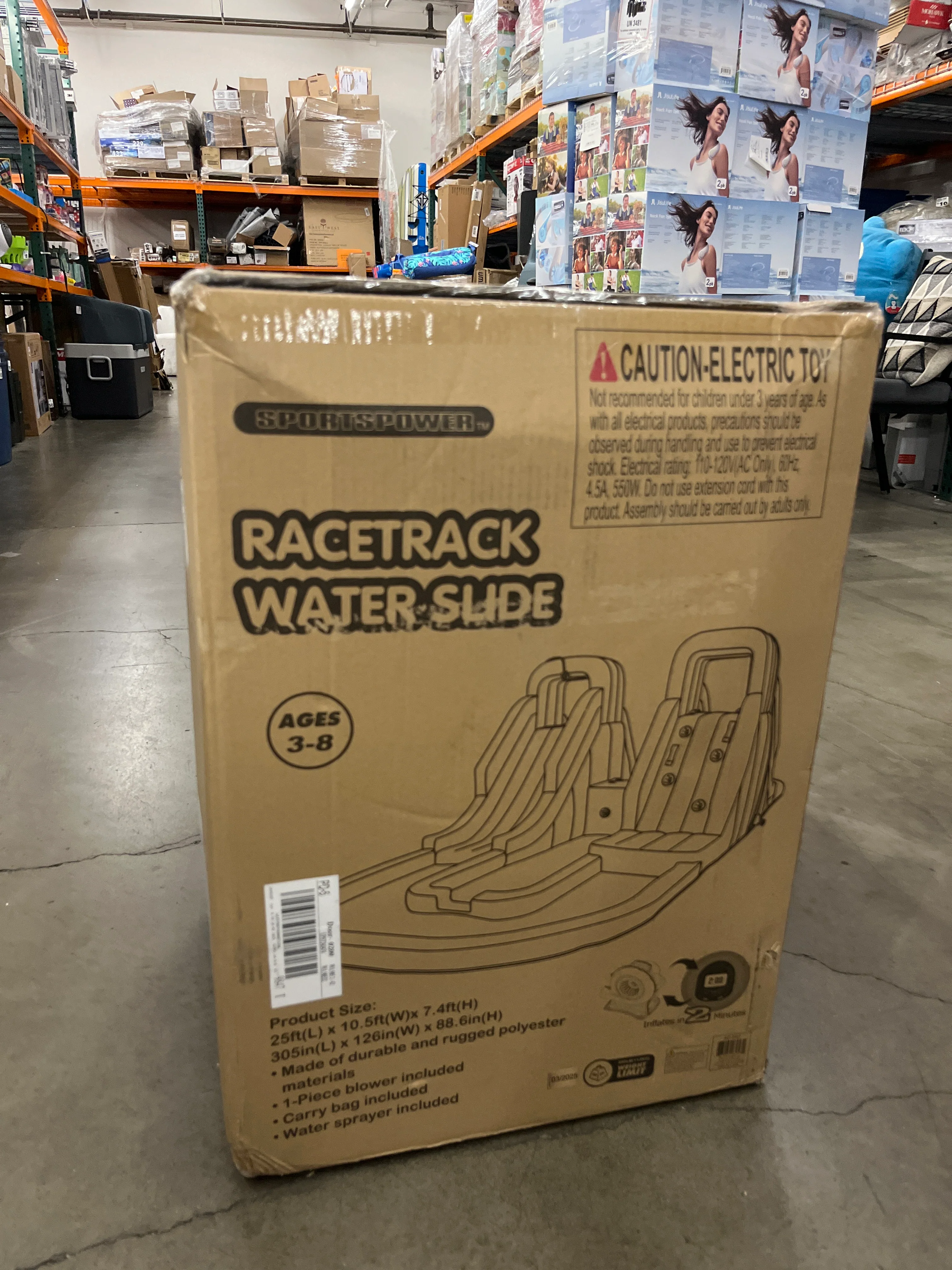 NEW - Sportspower Racetrack Inflatable Water Slide - Image 6