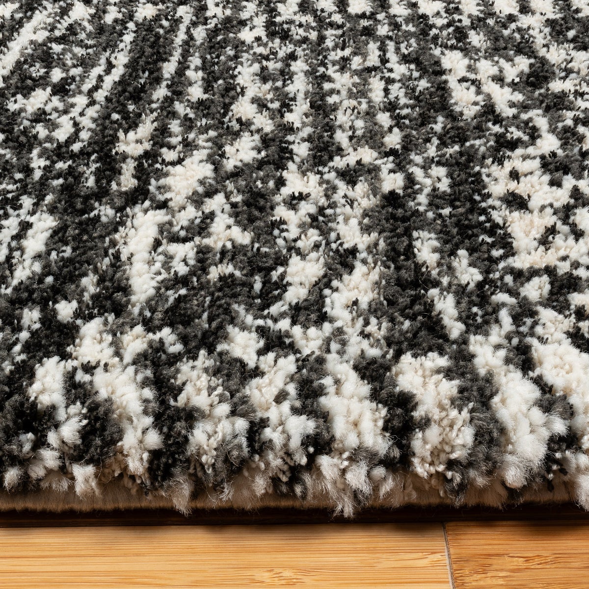 Foxwood Cozy Area Rug Collection, Alva Cream Charcoal 9x13 - Image 3