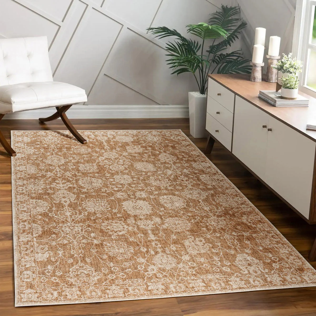NEW - Gertmenian Avalon Rug Collection, Sabine Copper, Rug Size: 5 ft. 3 in. x 7 ft.