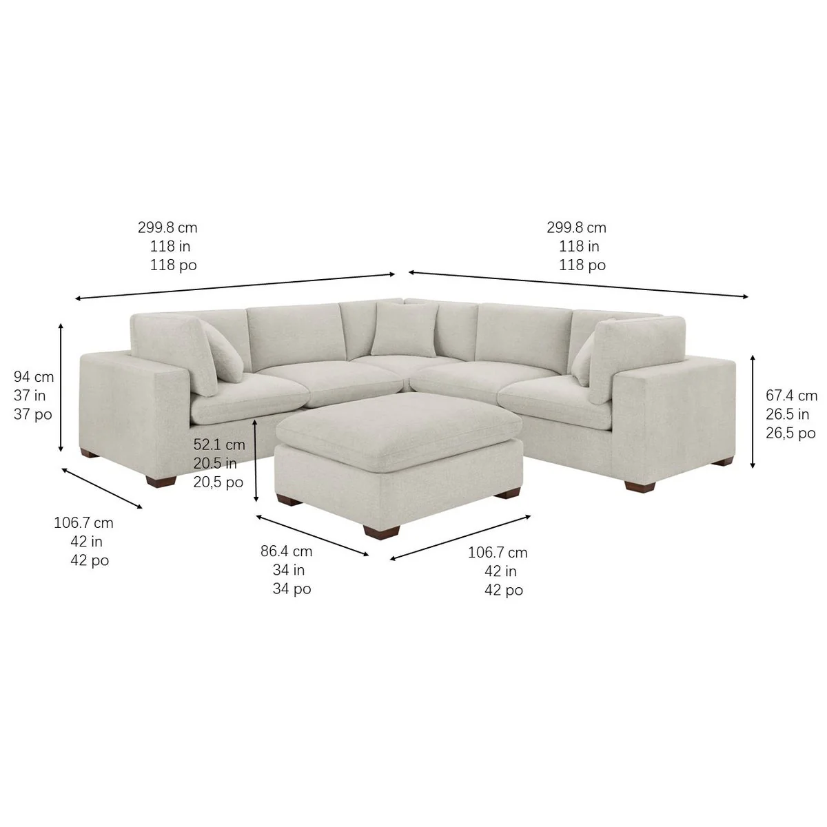 Thomasville Lowell 6-piece Modular Sectional - Image 2
