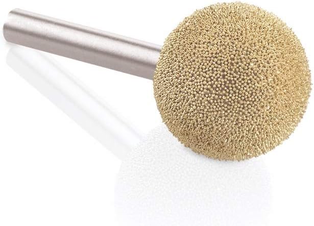 Kutzall Original Sphere Rotary Burr, 1⁄4" Shaft, Fine - Wood Carving Bit for Bosch, DeWalt, Milwaukee Tools. Abrasive Tungsten Carbide Coating, 1" (25.4mm) Head Diameter, S-1G - Image 2