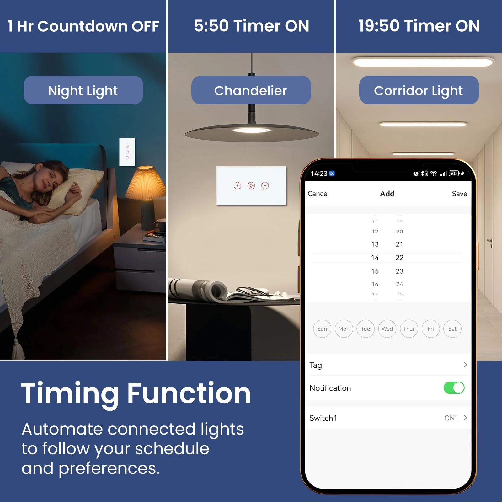 Smart Dimmer Switch,Single-Gang,Neutral Required,2.4GHz,Tuya/Smart Life App/Alexa,Tempered Glass Panel,White - Image 7