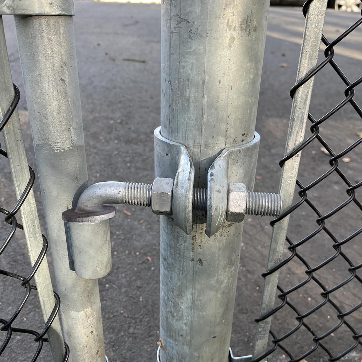J-Bolt Gate Hinge, Hot-dip Galvanized J Bolt with 5/8" Gate Hinge. Farm Gate Hinges for Chain Link Fence Mostly Used in Frams, Back Yard, Frence Etc. Include Nut Washer (9" 8PCS) - Image 7
