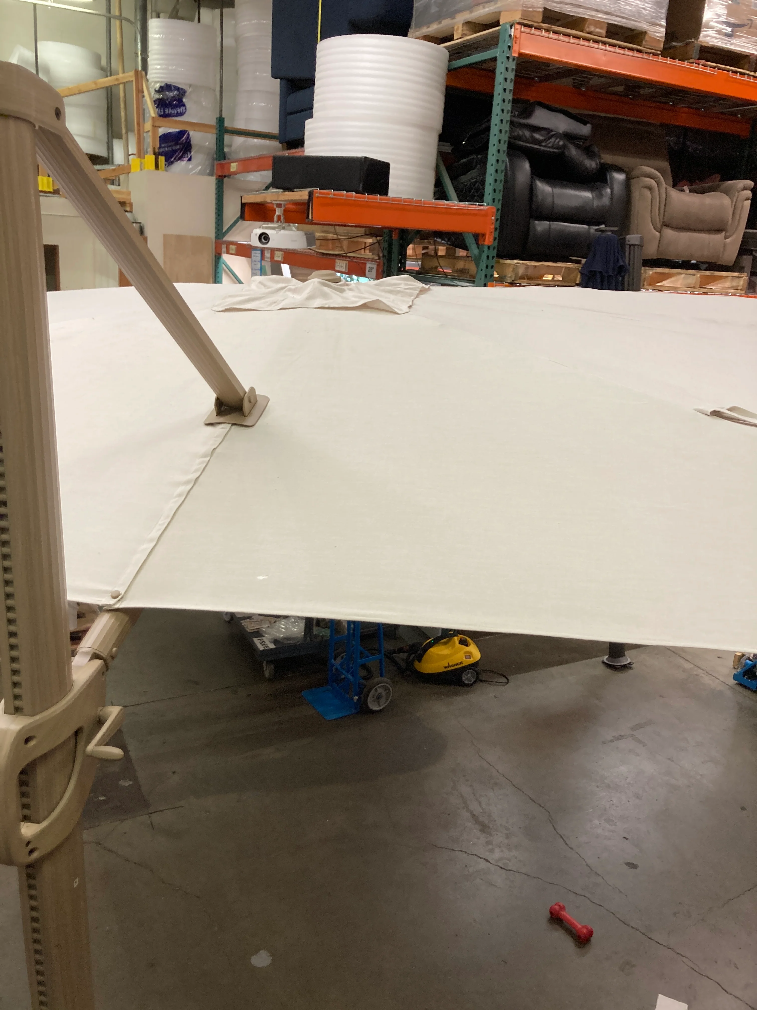 Costco - 10' x 13' Wood-Look Seasons Sentry Cantilever Umbrella - Retail $699 - Image 8