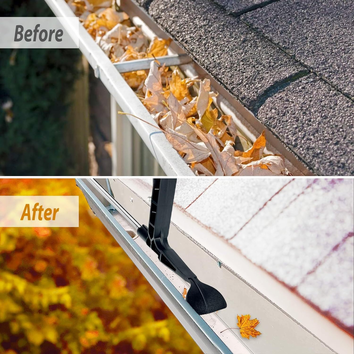 Tuanlove Gutter Scoop Cleaning Tool with Adjustable Telescopic Rod, Roof Gutter Cleaning Spoon and Scoop, Gutter Leaf Cleaning Tools from The Ground - Image 4