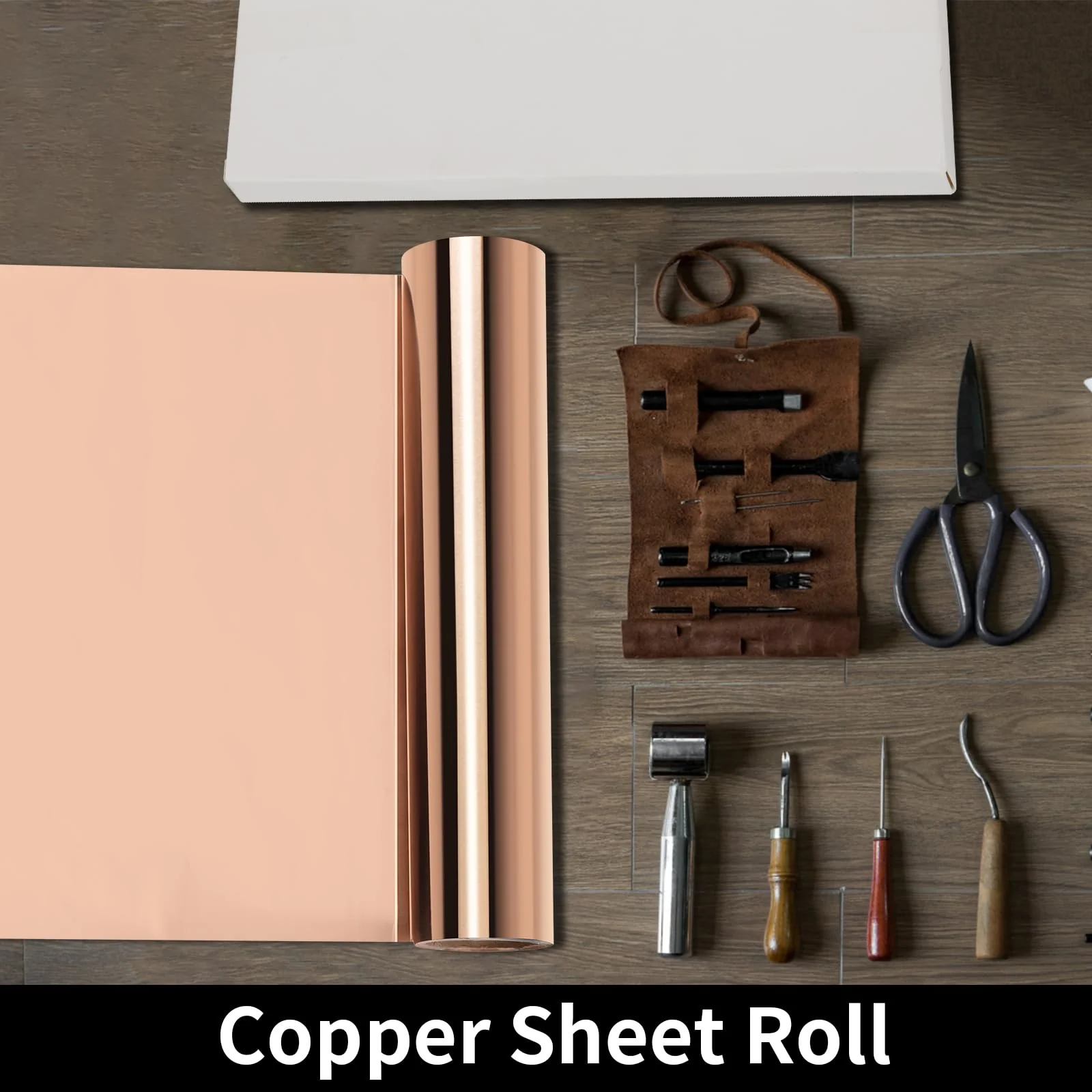 Thin Copper Sheet Roll 99.99% Pure Copper Foil for Crafts Bendable Soft Copper Sheet 137.8x11.81x0.001 Inches Flashing Strip Metal Plate 3500mm x 300mm x 0.03mm - Image 3
