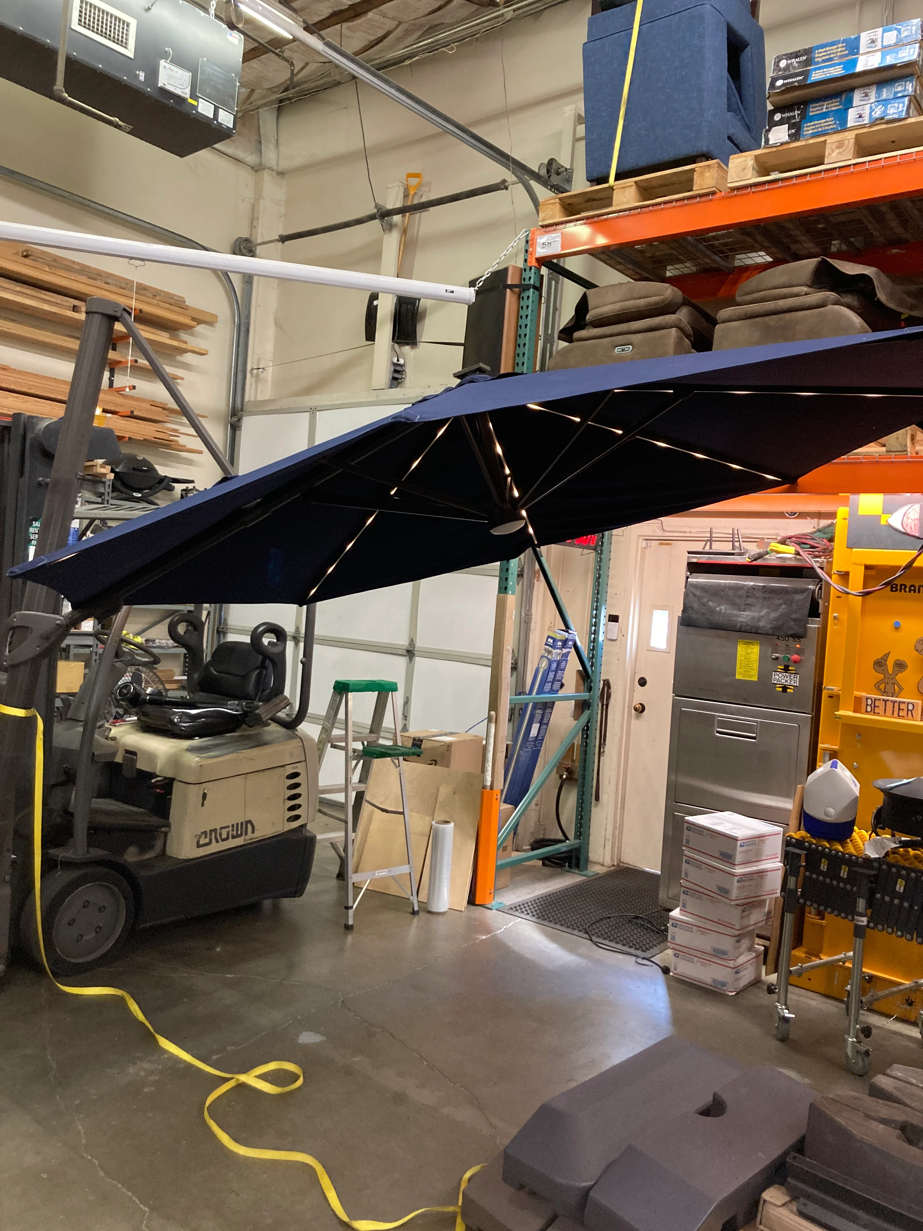 Costco - 11' LED Solar Round Cantilever Umbrella - Retail $629 - Image 3