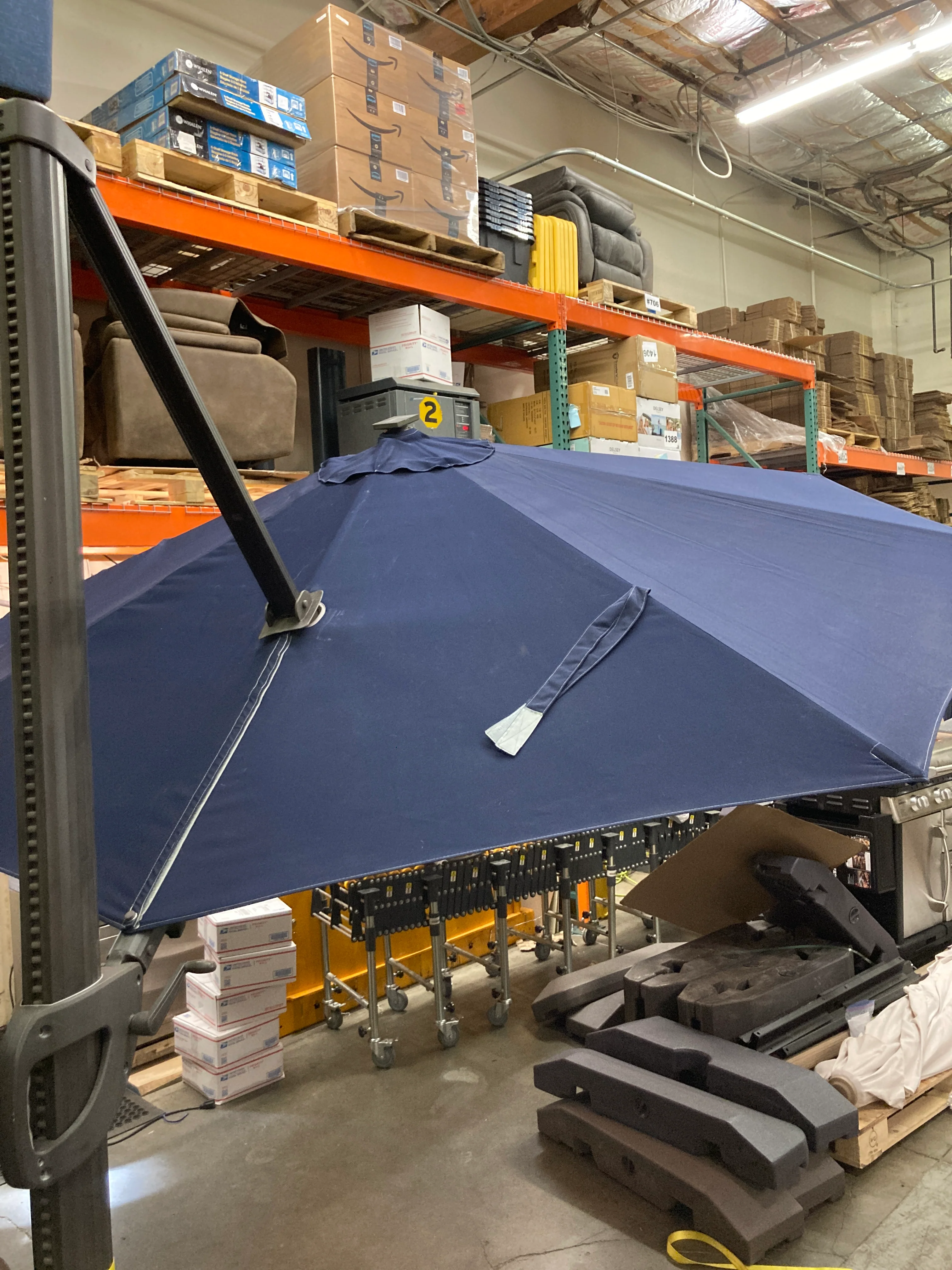 Costco - 11' LED Solar Round Cantilever Umbrella - Retail $629 - Image 5