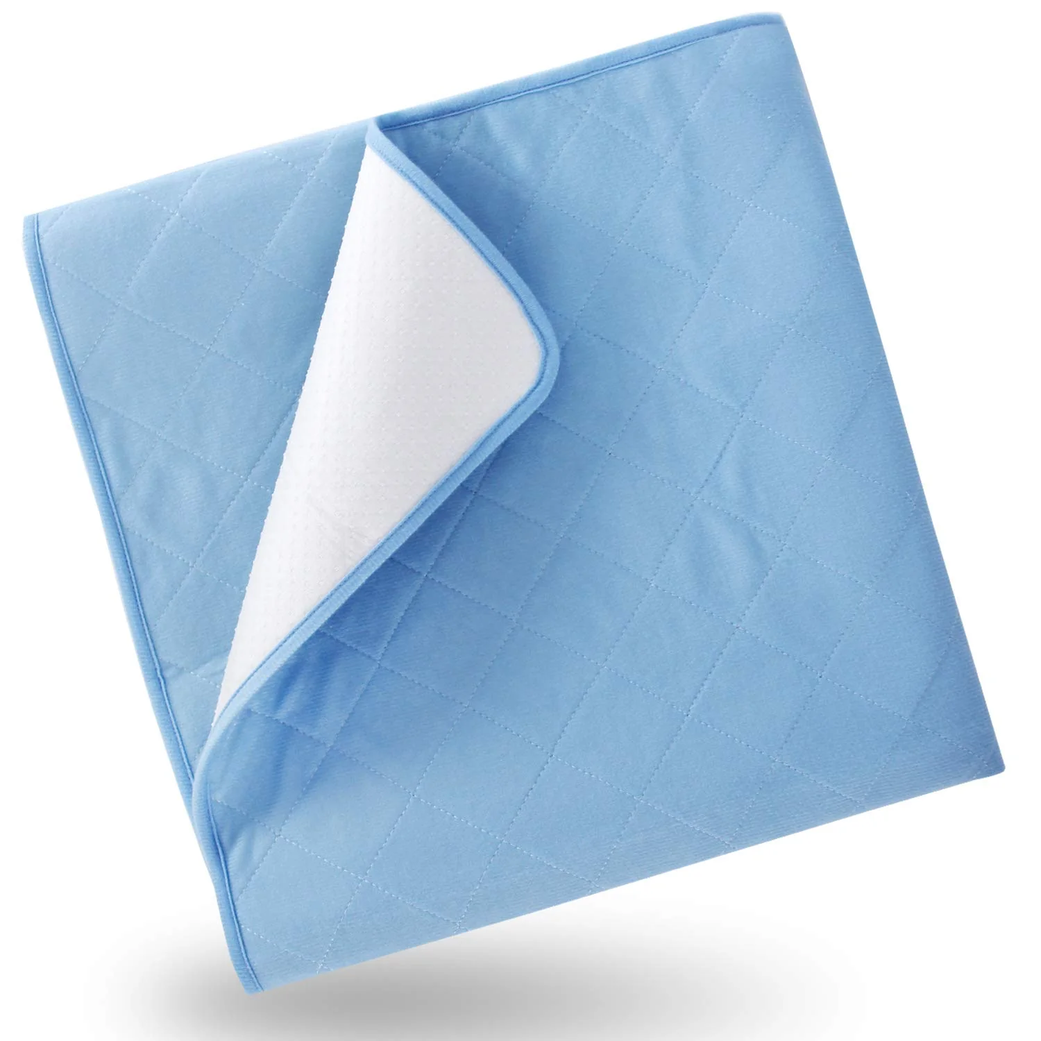 Bed Pads for Incontinence Washable Large (34" × 52"), Reusable Pee Pads Waterproof Bed Underpads Chucks Pads with Non-Slip Back for Elderly, Kids, Women or Pets, Blue - Image 6