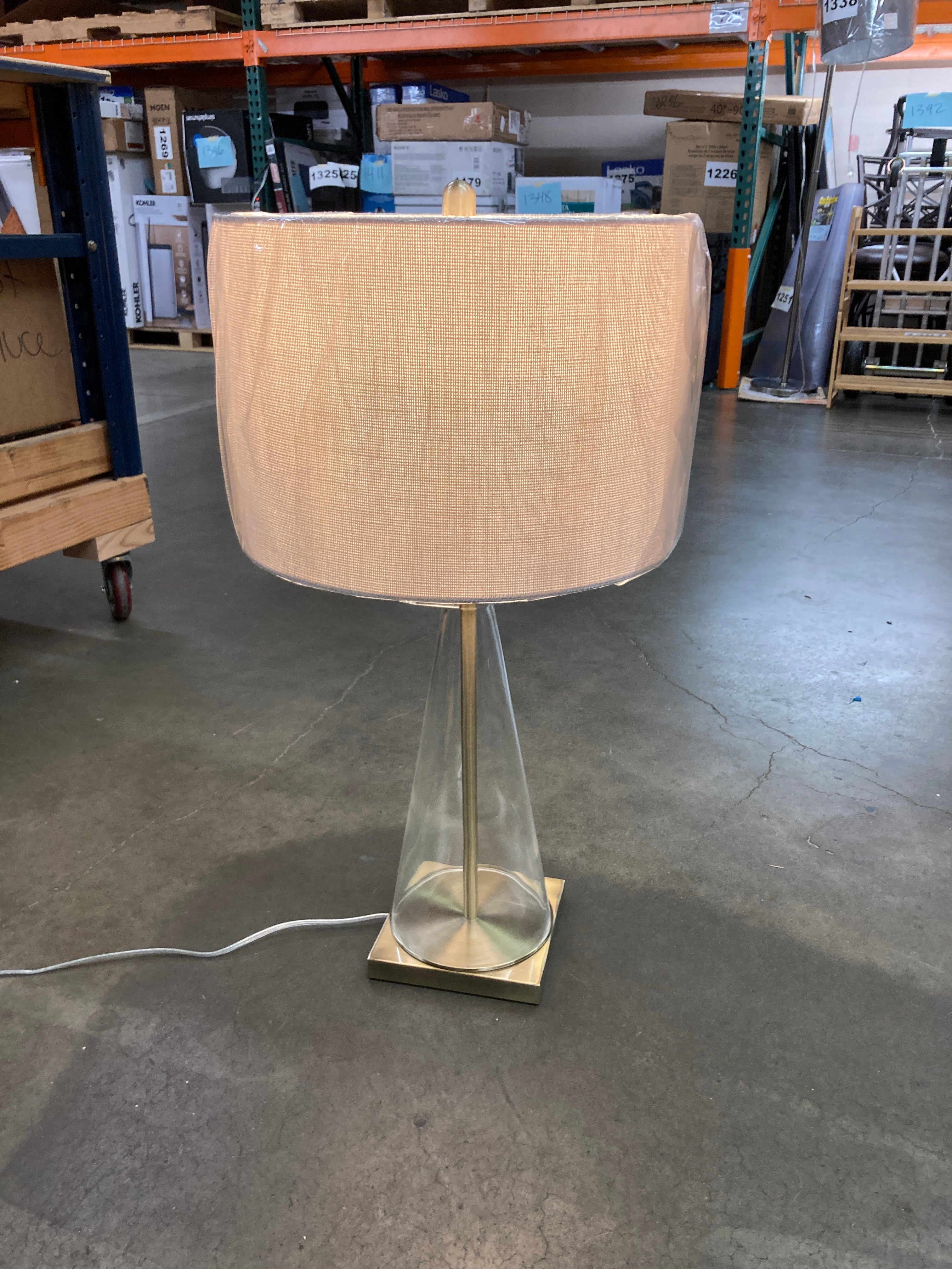 Costco - Villenova Glass Table Lamp Gold - Retail $74