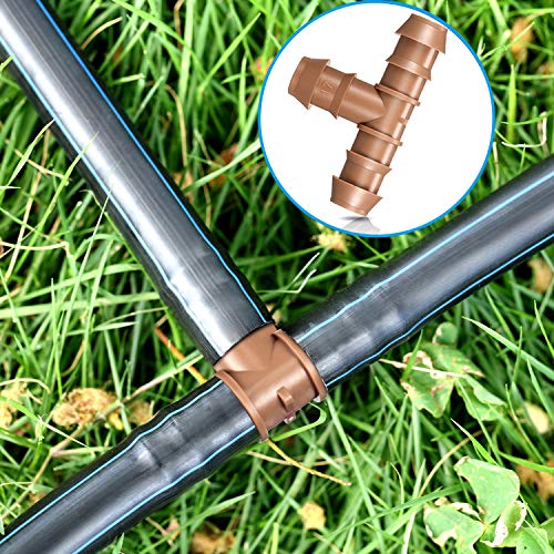 Boao Drip Irrigation Fittings Barbed connectors Tubing Kit Irrigation Parts for 1/2 Inch Barbed Connectors 28 Pcs Including 7 Tees 7 Couplings 7 Elbows and 7 End Cap for Drip or Sprinkler Systems - Image 6