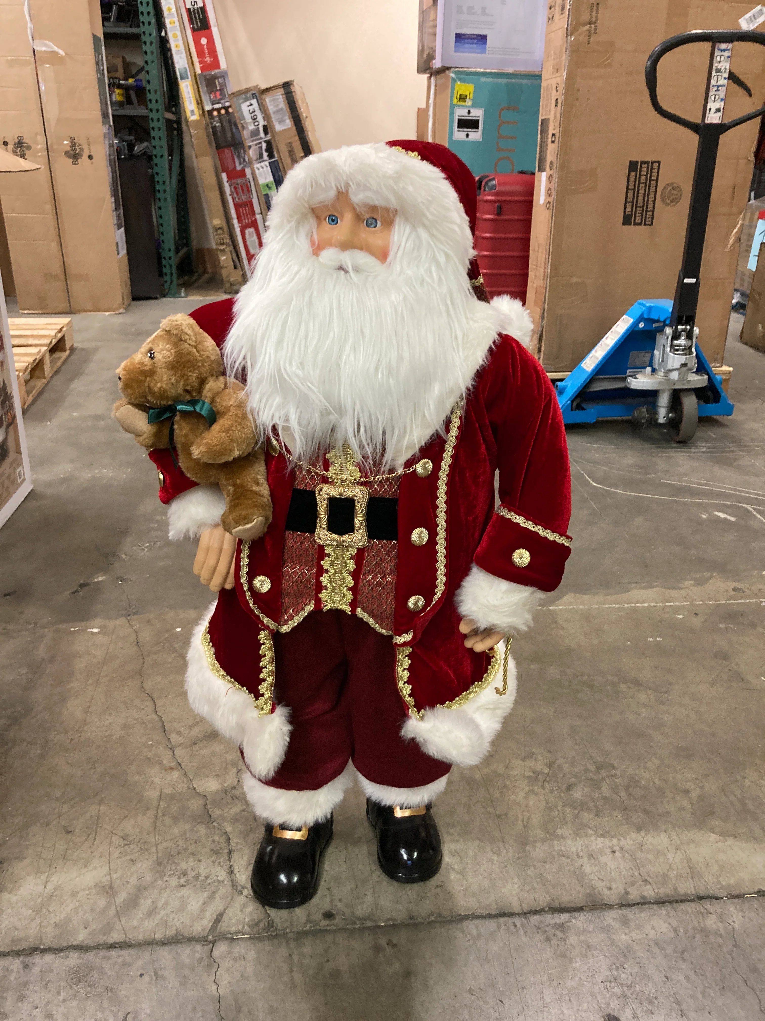 Costco - 36" Fabric Santa With Lantern - Retail $59