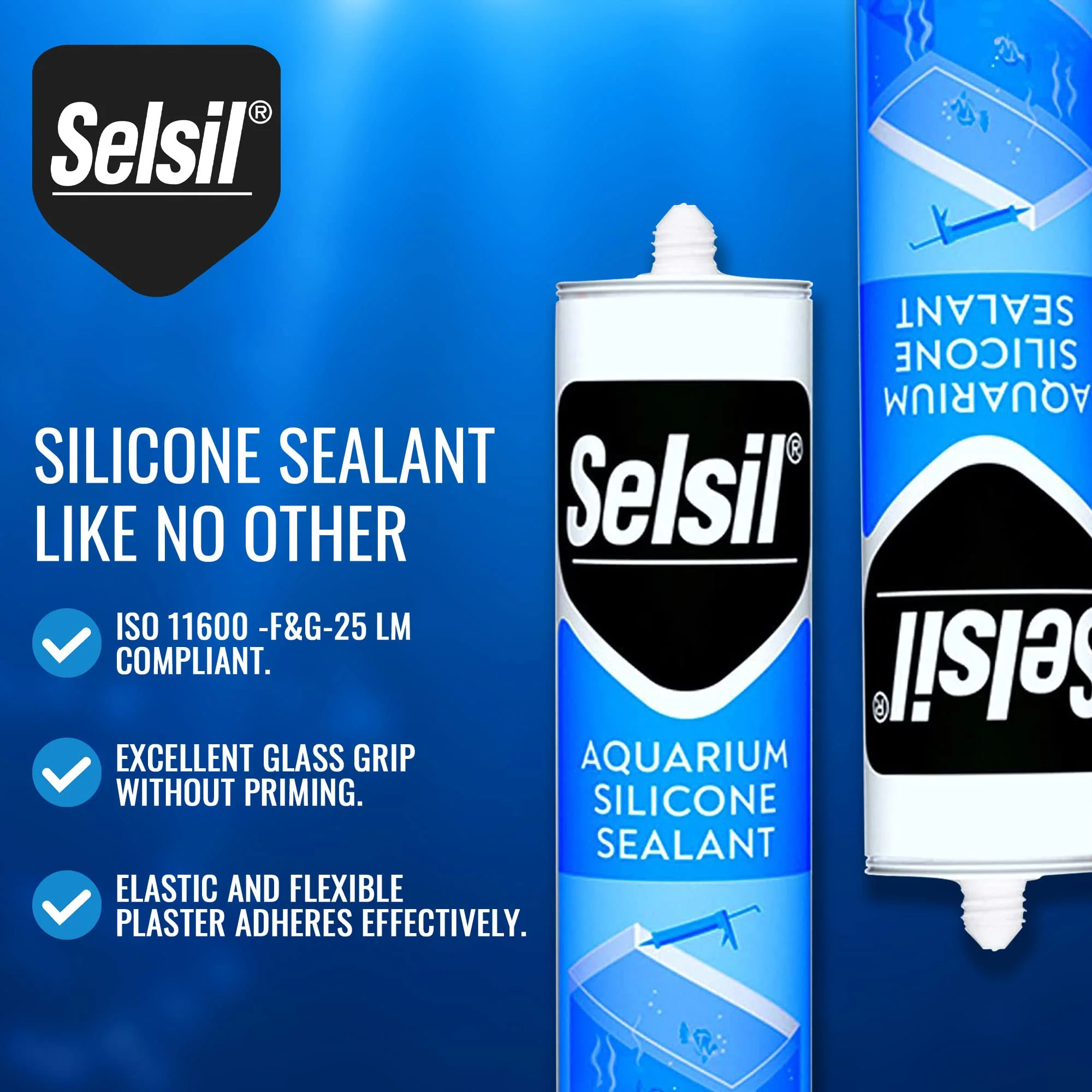 SELSIL Aquarium Silicone Clear Sealant - High Elasticity, Safe for Fish, Solvent-Free, Ozone-Resistant, Transparent 10.14 Fl Oz, 1 Pack - Image 3