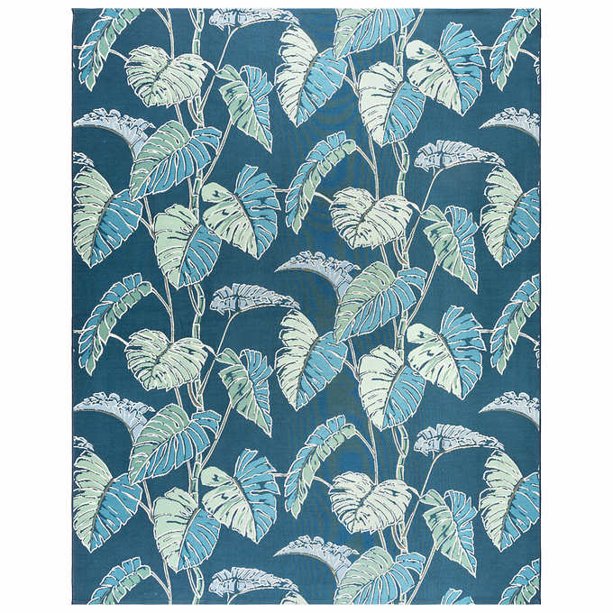 NEW - Reyn Spooner Indoor/Outdoor Area Rug, Kukui Blue, 8 ft. 8 in. x 13 ft. - Retail $299.99 - Image 4