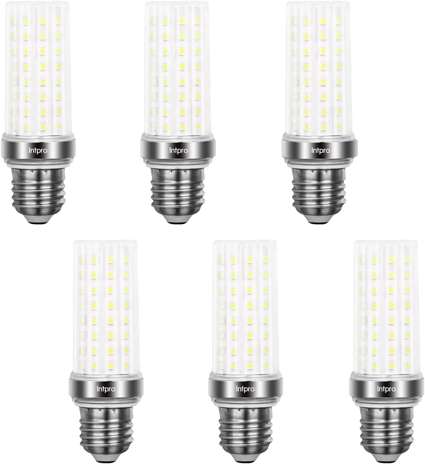 Intpro LED Corn Light Bulb LED Bulb 150W Equivalent 2000 Lumen 5000K E26/E27 Base Non-dimmable Ceiling Fan Corn Lighting for Home Garage Warehouse Indoor LED Corn Bulbs 6 Pack