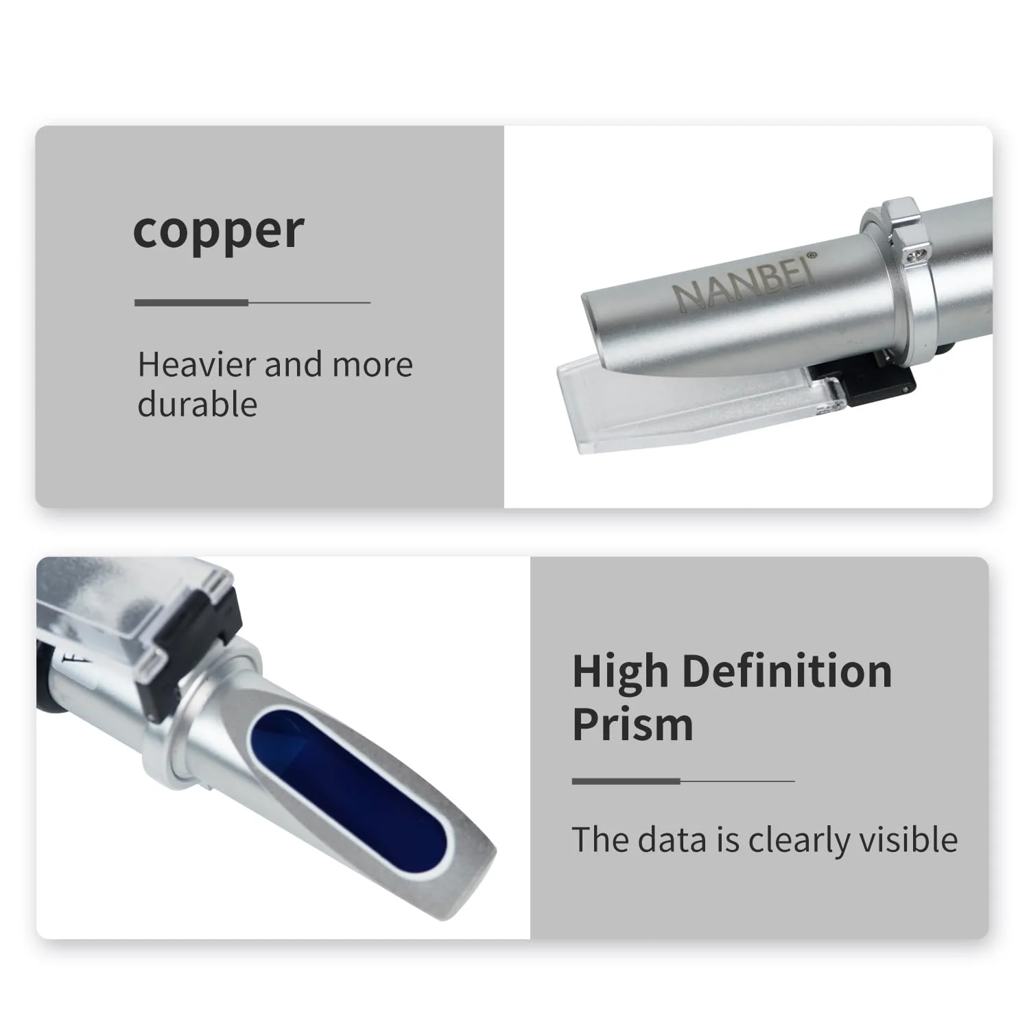 Honey Refractometer with ATC, Portable Refractometer for Honey Moisture,Triple Scale (Honey Moisture: 12-27%, Brix: 58-90%, Baume: 38-43°),Ideal for Honey, Molasses,Maple Syrup,Fruit jam - Image 2