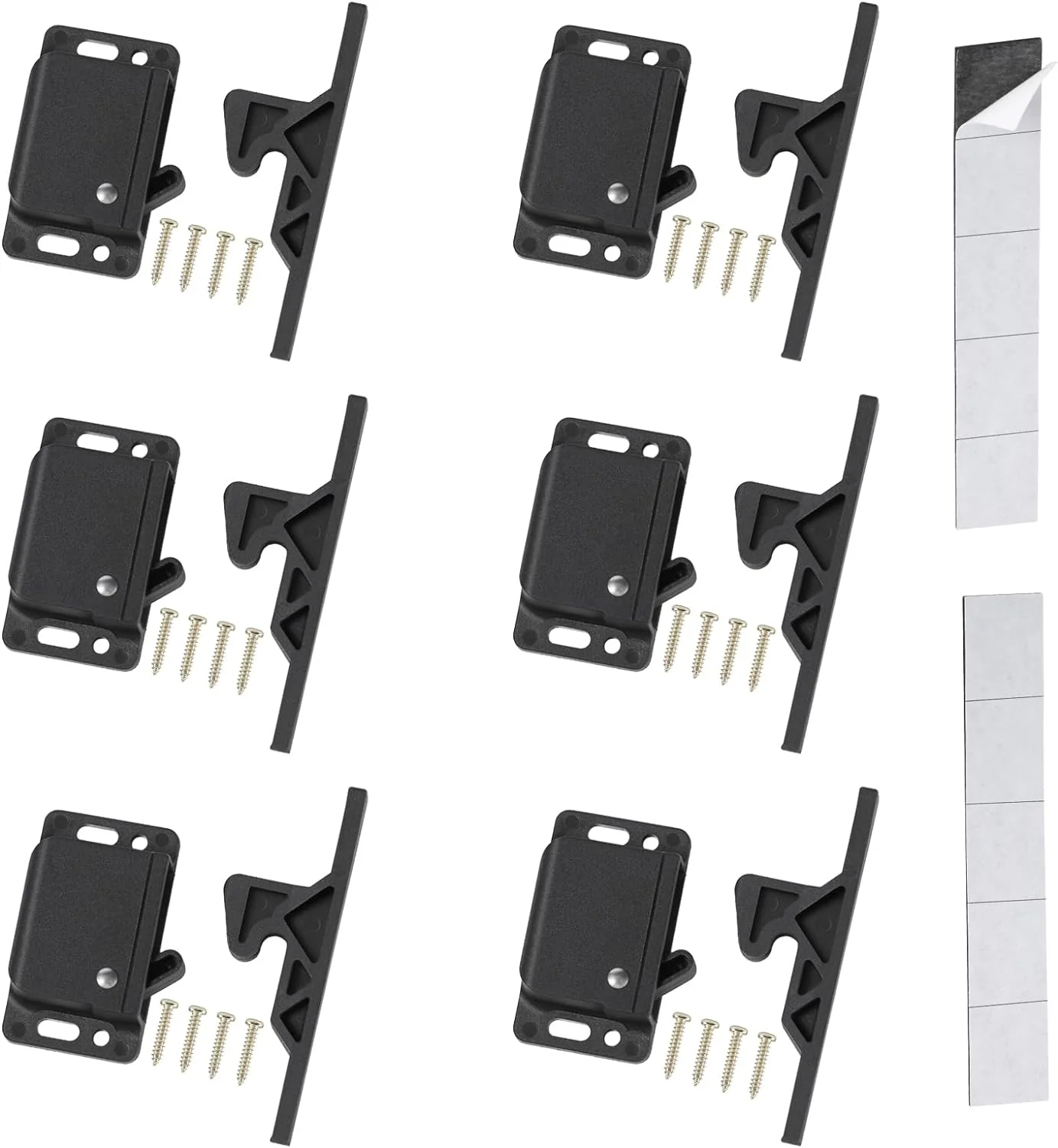 RV Drawer Latches and Catches, Eurizen 6 Pack RV Cabinet Door Latches and Catches, 10 Pull Force Latches for Home and Cabinet Doors, Ideal for RV, Camper, Motor, Home, Trailor