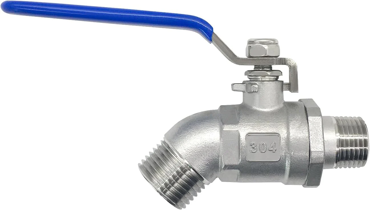 Stainless Steel Garden Hose Bibb Outdoor Hose Spigot/Faucet For Garden 1/2" NPT Male x 3/4" GHT Male - Image 3