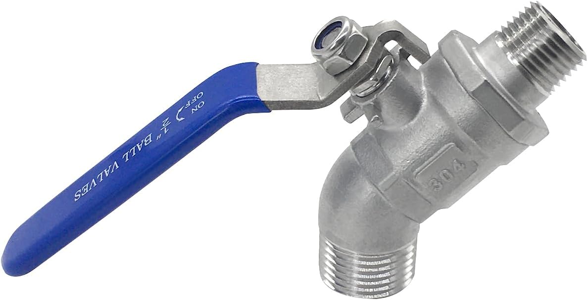 Stainless Steel Garden Hose Bibb Outdoor Hose Spigot/Faucet For Garden 1/2" NPT Male x 3/4" GHT Male - Image 5