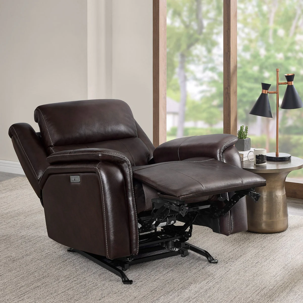 Barcalounger Bryson Leather Power Rocker Recliner with Power Adjustable Headrest - Image 3