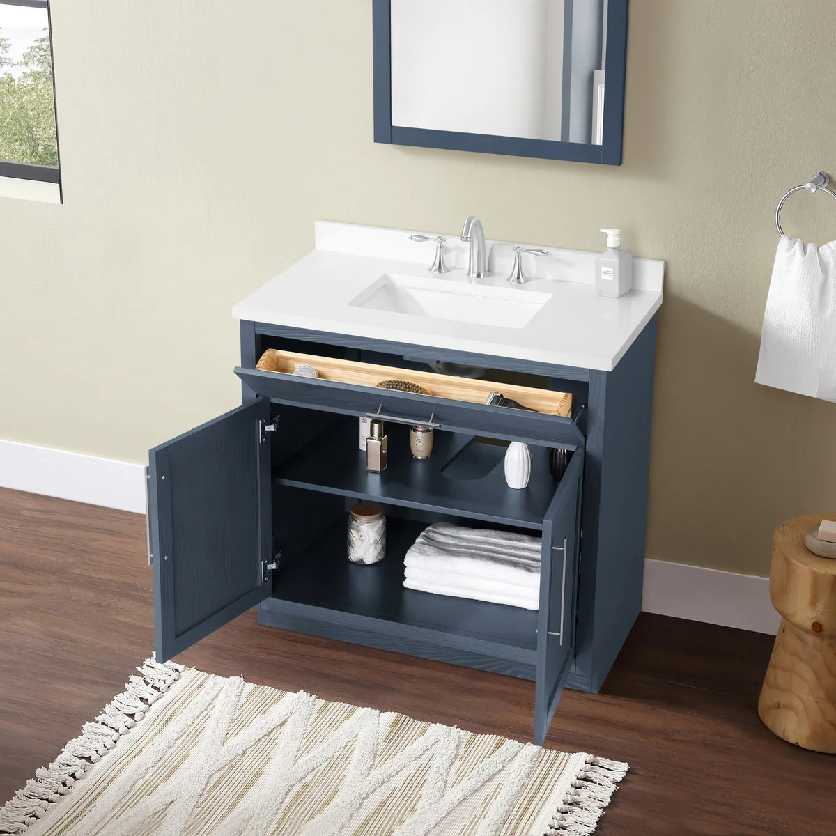OVE Decors Kaya Bath Vanity in Blue 36 inch - Image 3