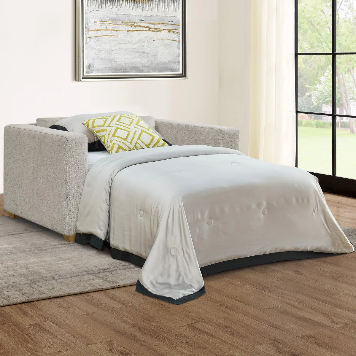 Thomasville Dillard Fabric Twin Size Convertible Sleeper Chair - Image 5