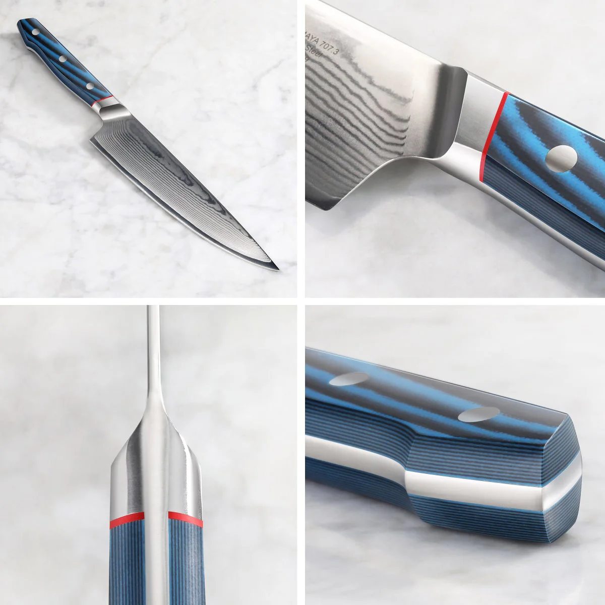NEW - Cangshan Seagull Series X-7 Damascus Steel 12-piece Knife Block Set - Image 4