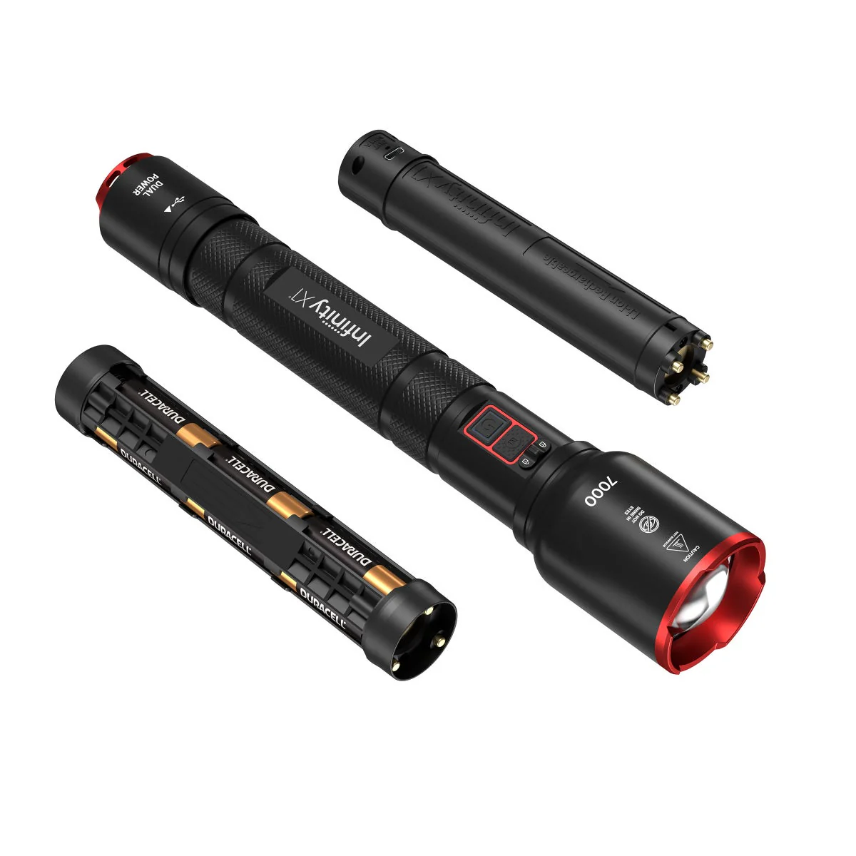 Infinity X1 7000L Dual Power Rechargeable Flashlight - Image 3
