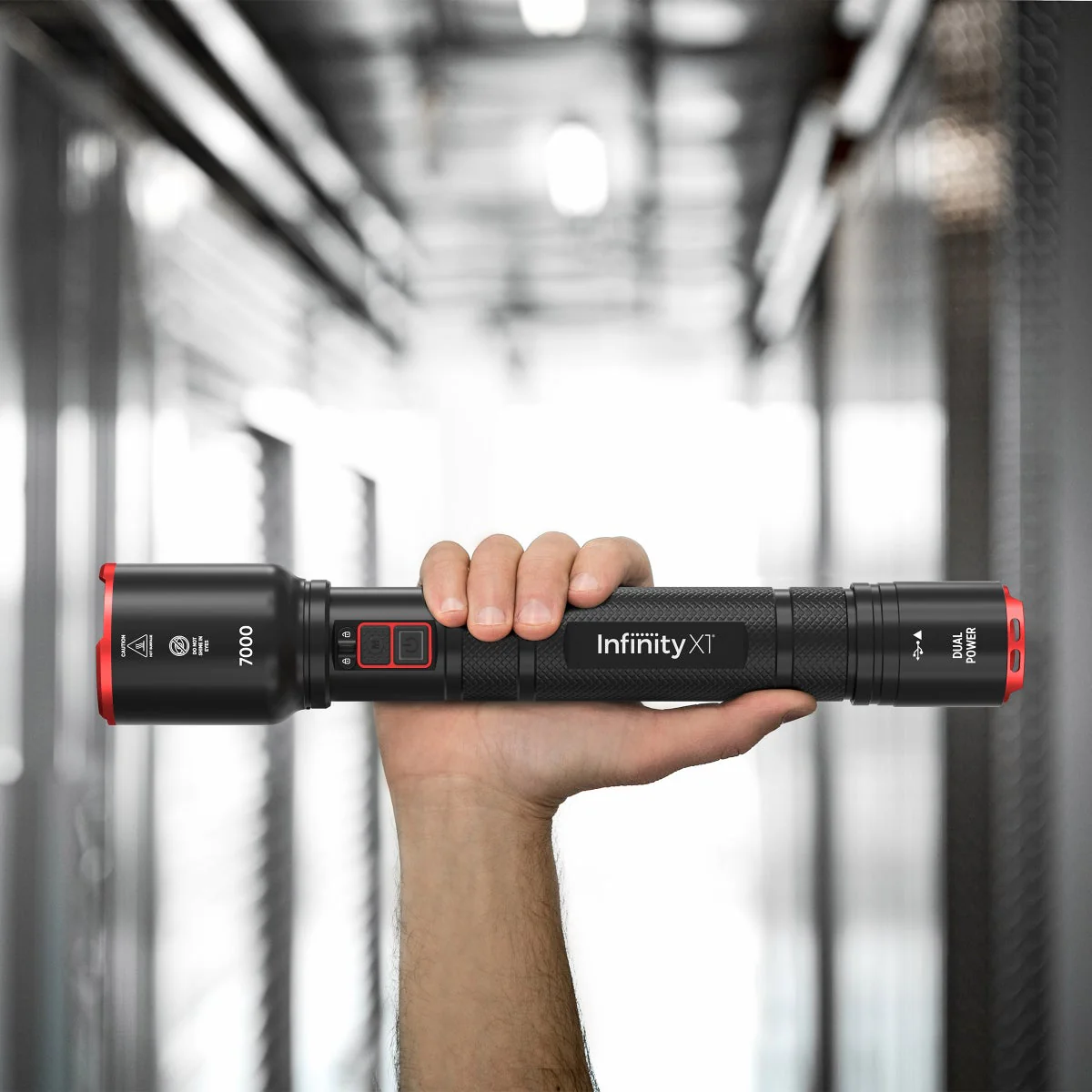 Infinity X1 7000L Dual Power Rechargeable Flashlight - Image 4