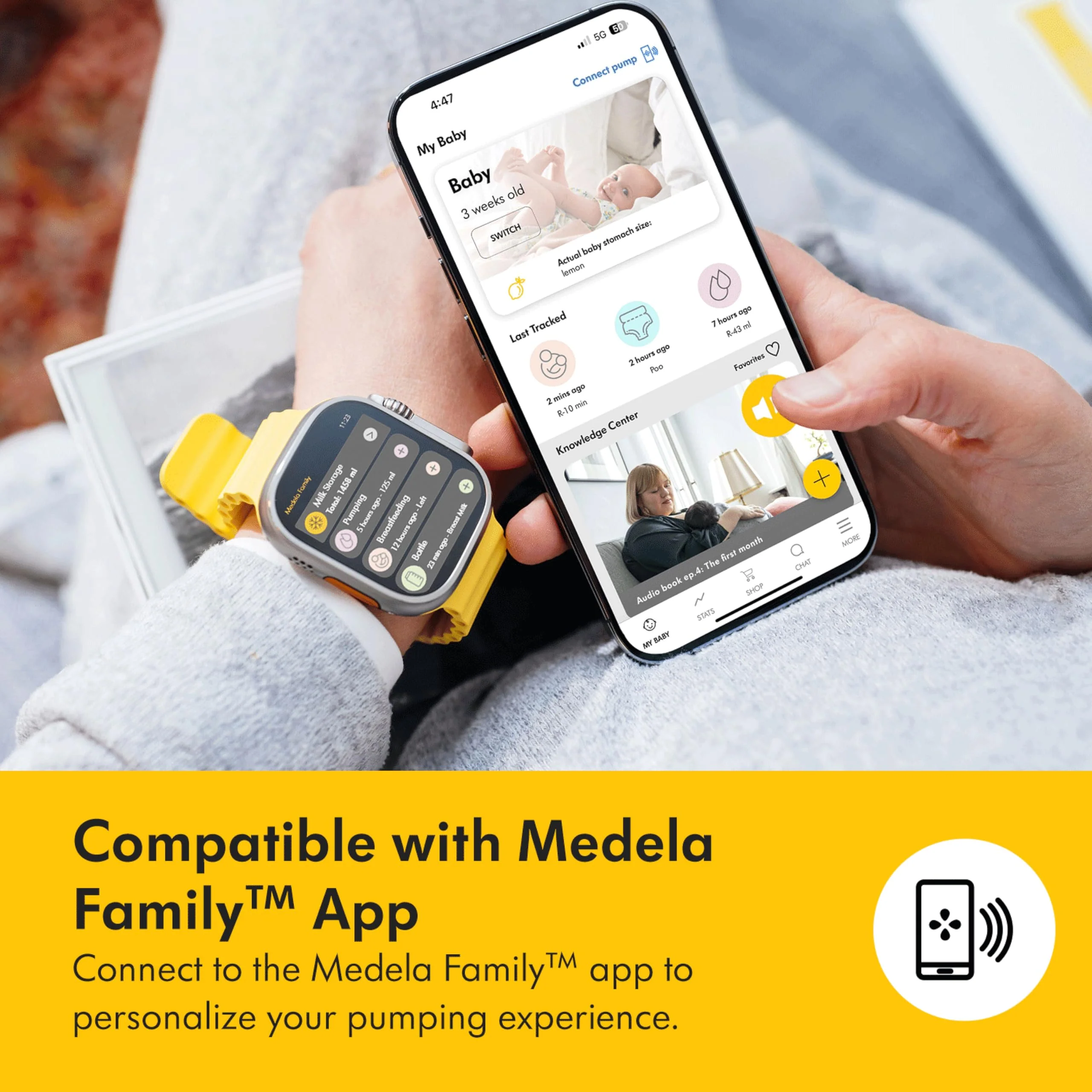 Medela Pump Your Way Deluxe Bundle Featuring Swing Maxi Double Electric Breast Pump with Wearable Hands-Free Collection Cups, PersonalFit Flex Breast Shields and Connectors - Image 8