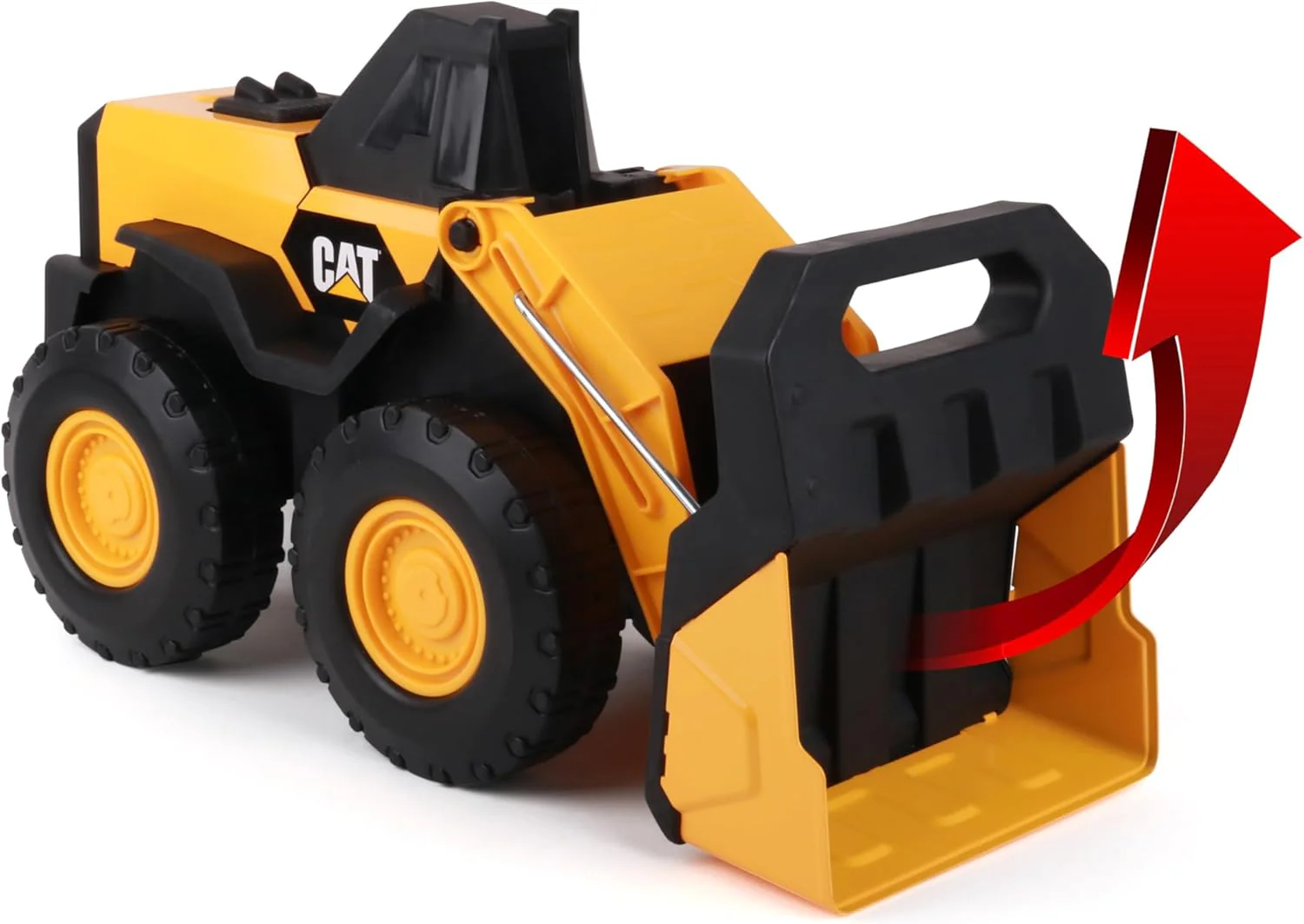 Cat Construction Toys, Real Steel Max Wheel Loader 16” – Real Steel Body, Working Arm & Bucket, Oversize All-Terrain Wheels, Heavy-Duty Construction Vehicle for Indoor/Outdoor Play, Kids Ages 3 + - Image 7