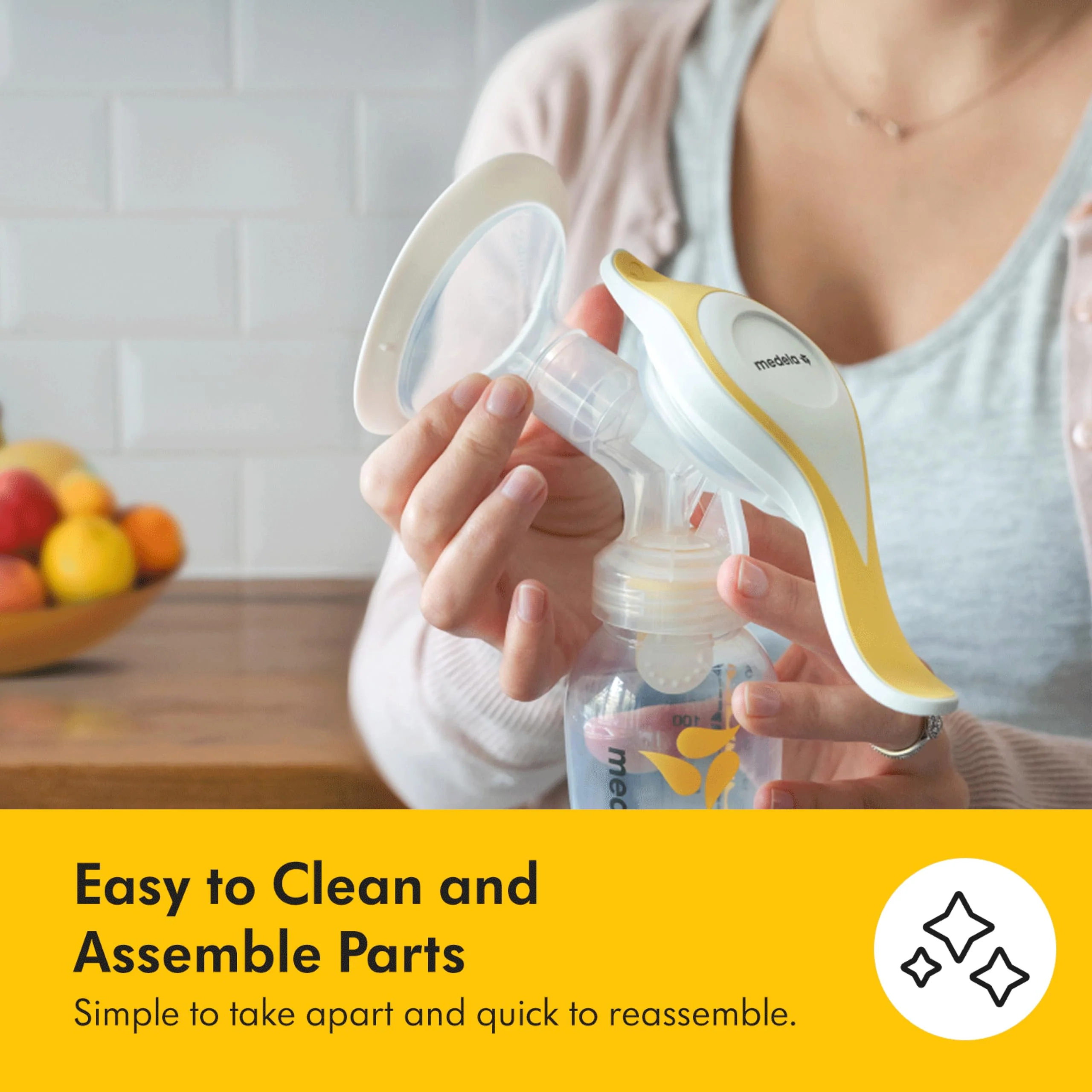 Medela Harmony Manual Breast Pump, Compact Swiss Design with PersonalFit Flex Shields and Medela's 2-Phase Expression Technology - Image 7