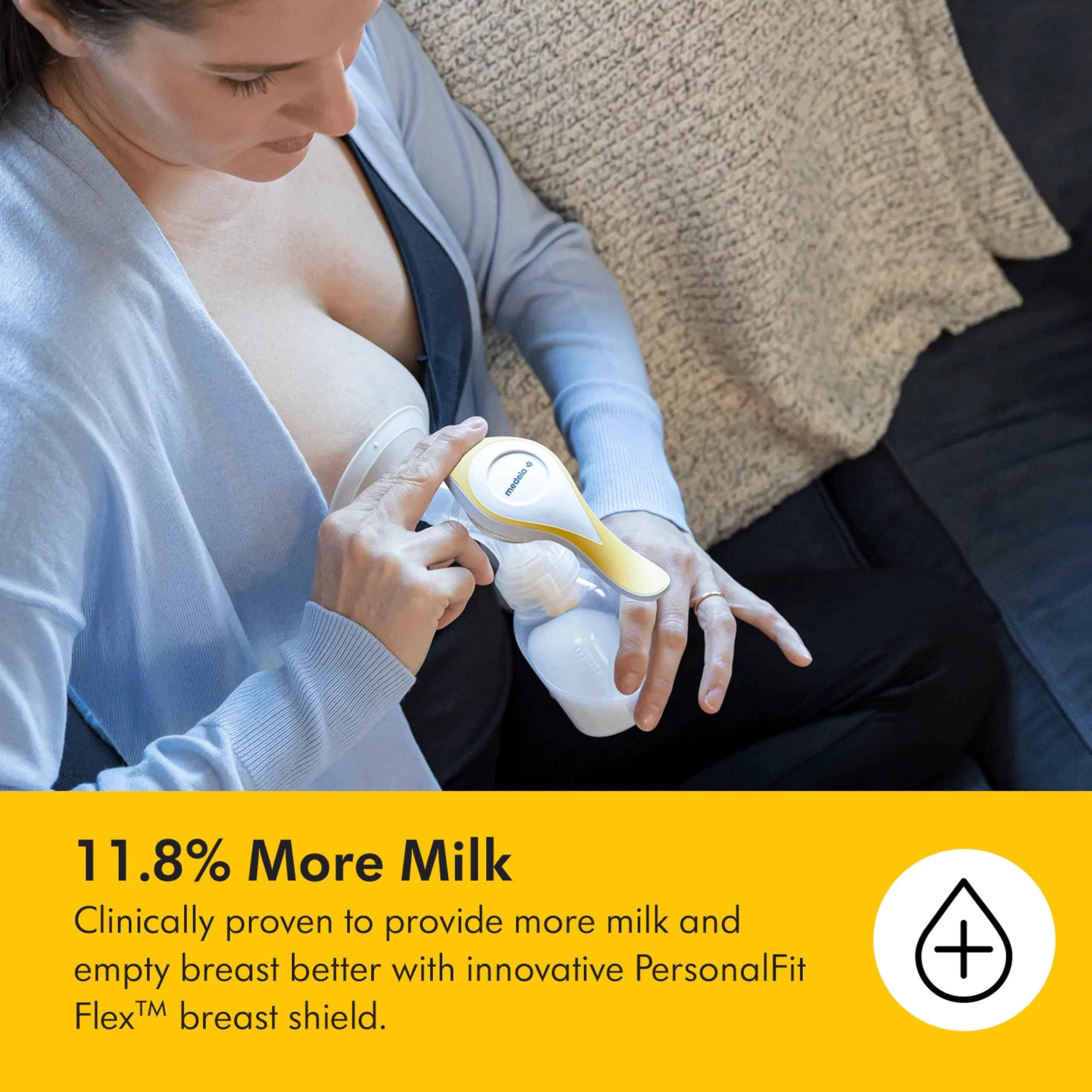 Medela Harmony Manual Breast Pump, Compact Swiss Design with PersonalFit Flex Shields and Medela's 2-Phase Expression Technology - Image 8