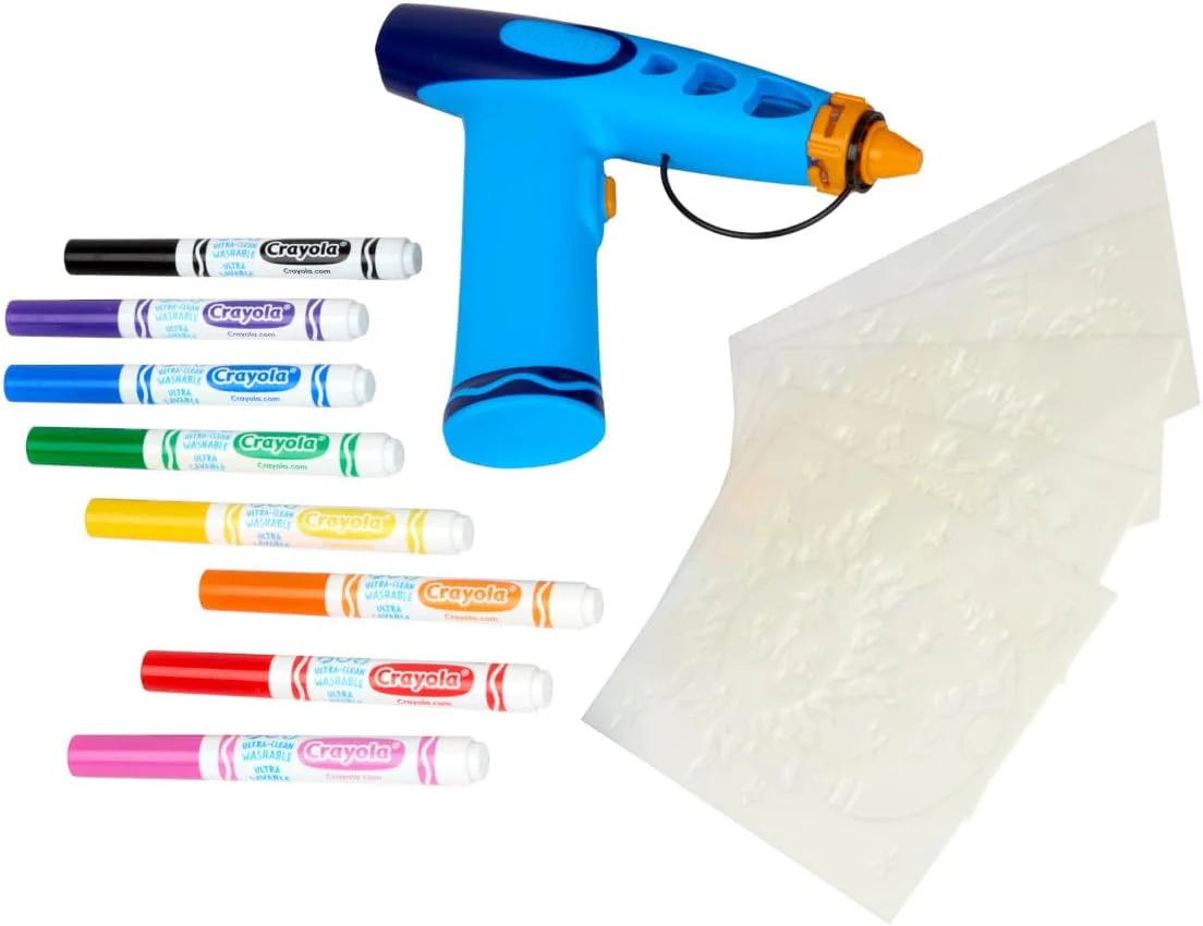 Crayola Marker Airbrush Spray Art Kit, Battery-Powered Sprayer with 8 Washable Markers & 5 Stencils, DIY Craft Set for Kids, Gift for Boys & Girls, Ages 6+ - Image 3