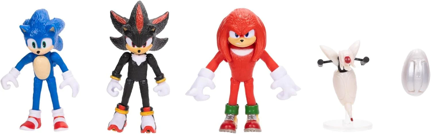 Sonic 3 Movie Action Figures 2.5-Inch Movie Collector Toy Figure Multi-Pack Includes Sonic Knuckles Shadow Buzz Bomber & Drone- Officially Licensed Toys - Image 8