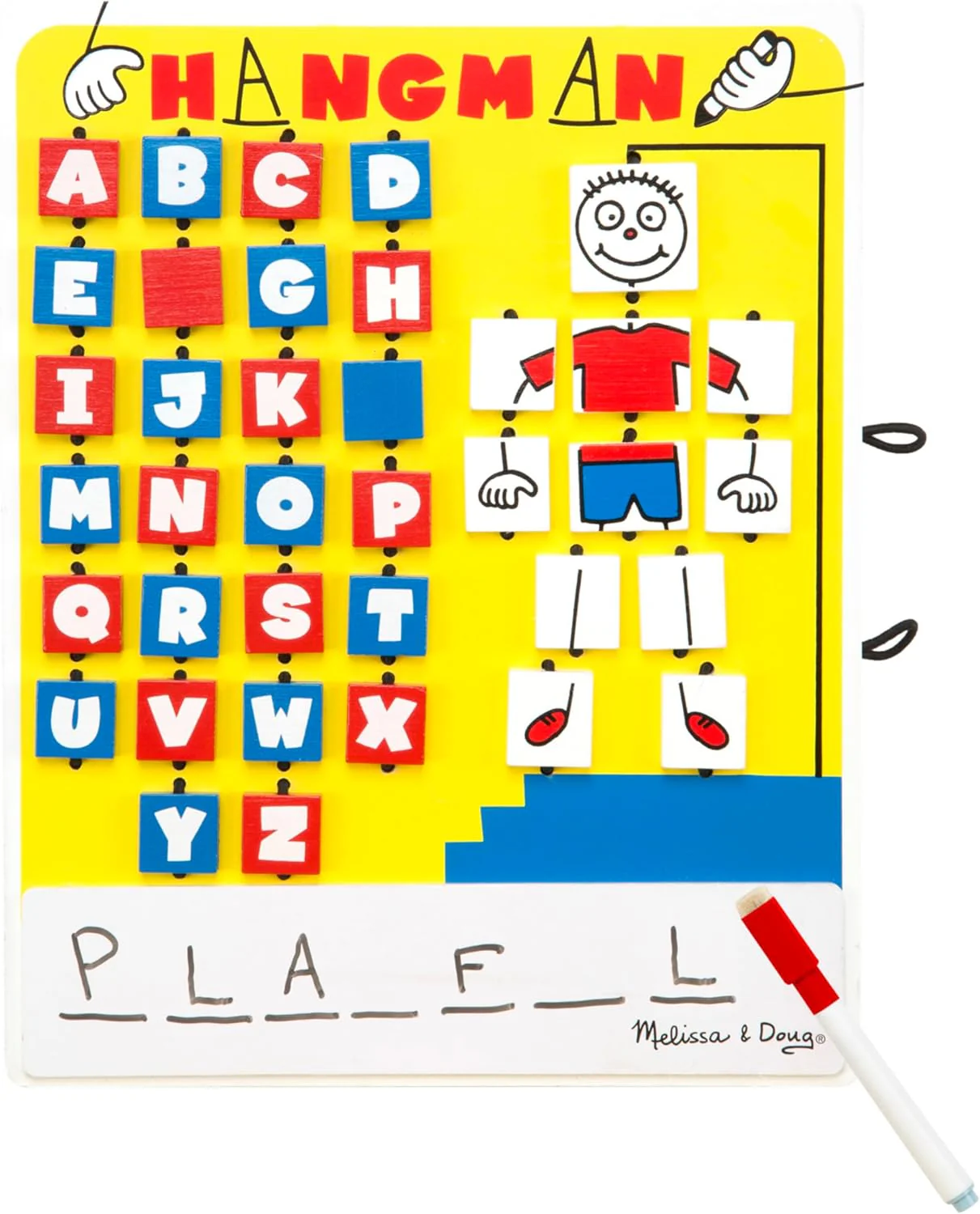 Melissa & Doug Flip to Win Travel Hangman Game - White Board, Dry-Erase Marker - Image 4