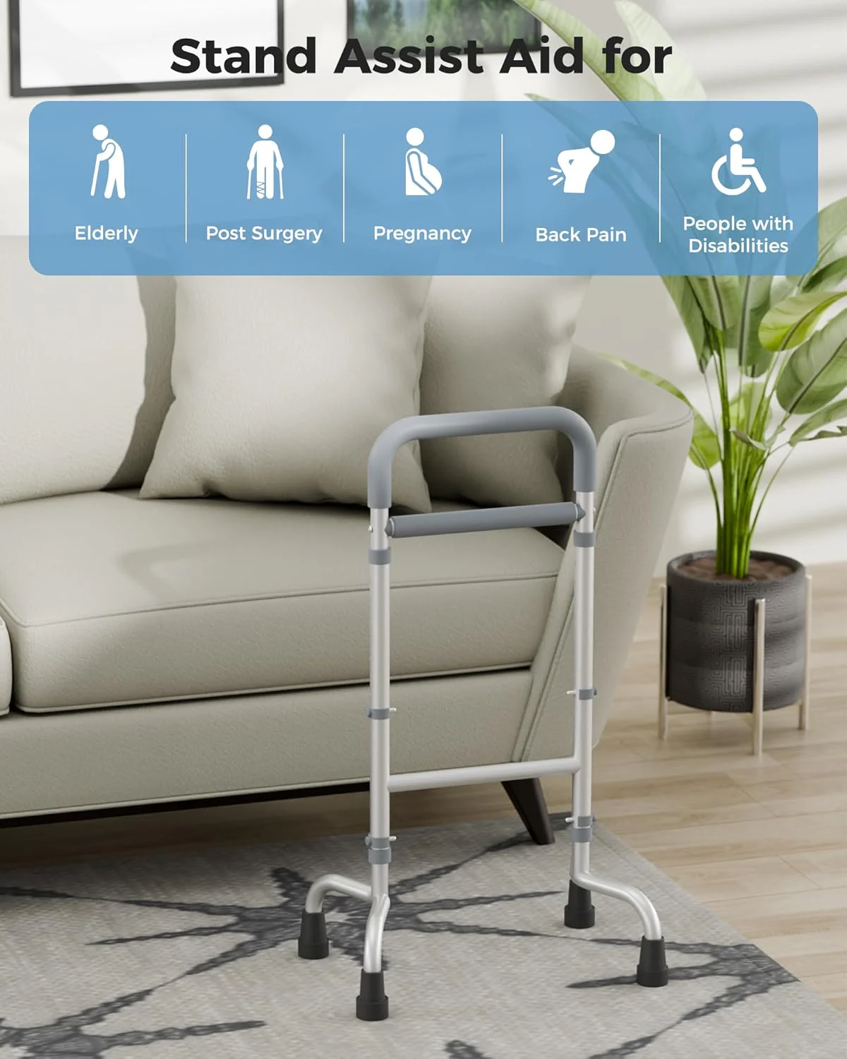 Stand Assist Aid for Elderly, Versatile Couch Chair Stand Assist, Mobility Standing Aids & Supports for Elderly, Height Adjustable, Lightweight - Image 5